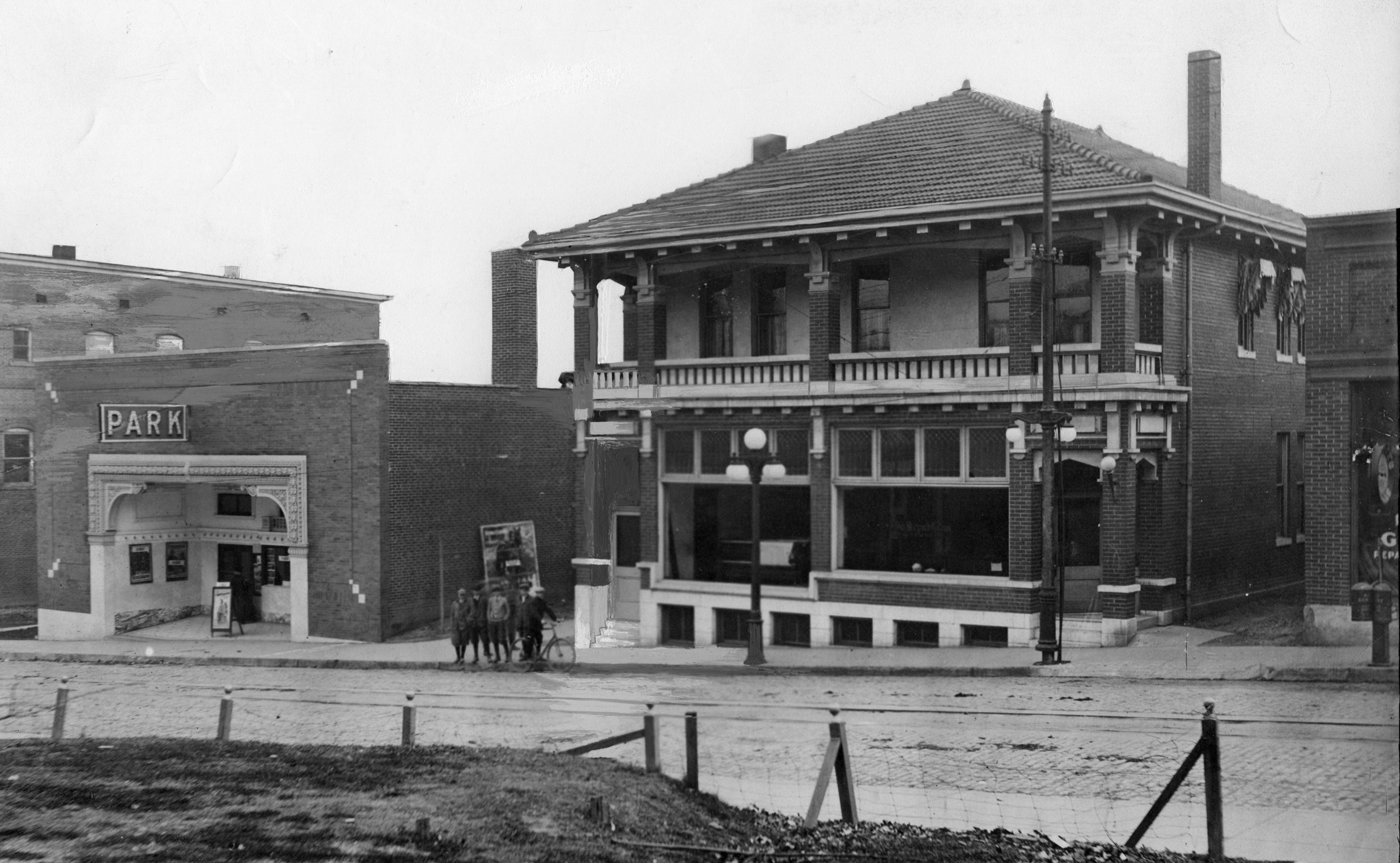 City officials made plans in 1924 to barricade the 200 block of Broadway on election night, a safety precaution for the crowd expected to gather in front of the Southeast Missourian building, center, to read the election returns. 