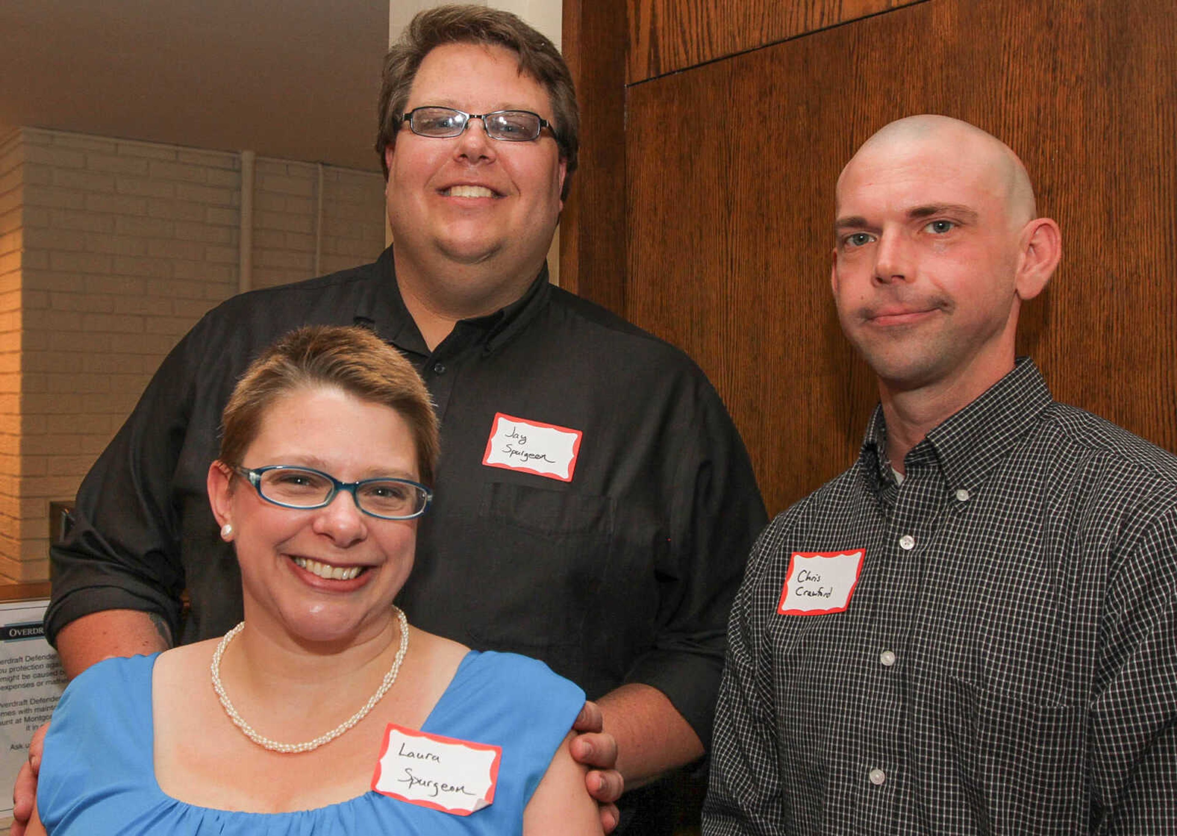 GLENN LANDBERG ~ glandberg@semissourian.com

Laura and Jay Spurgeon pose for a photo with Chris Crawford, Jackson School District.