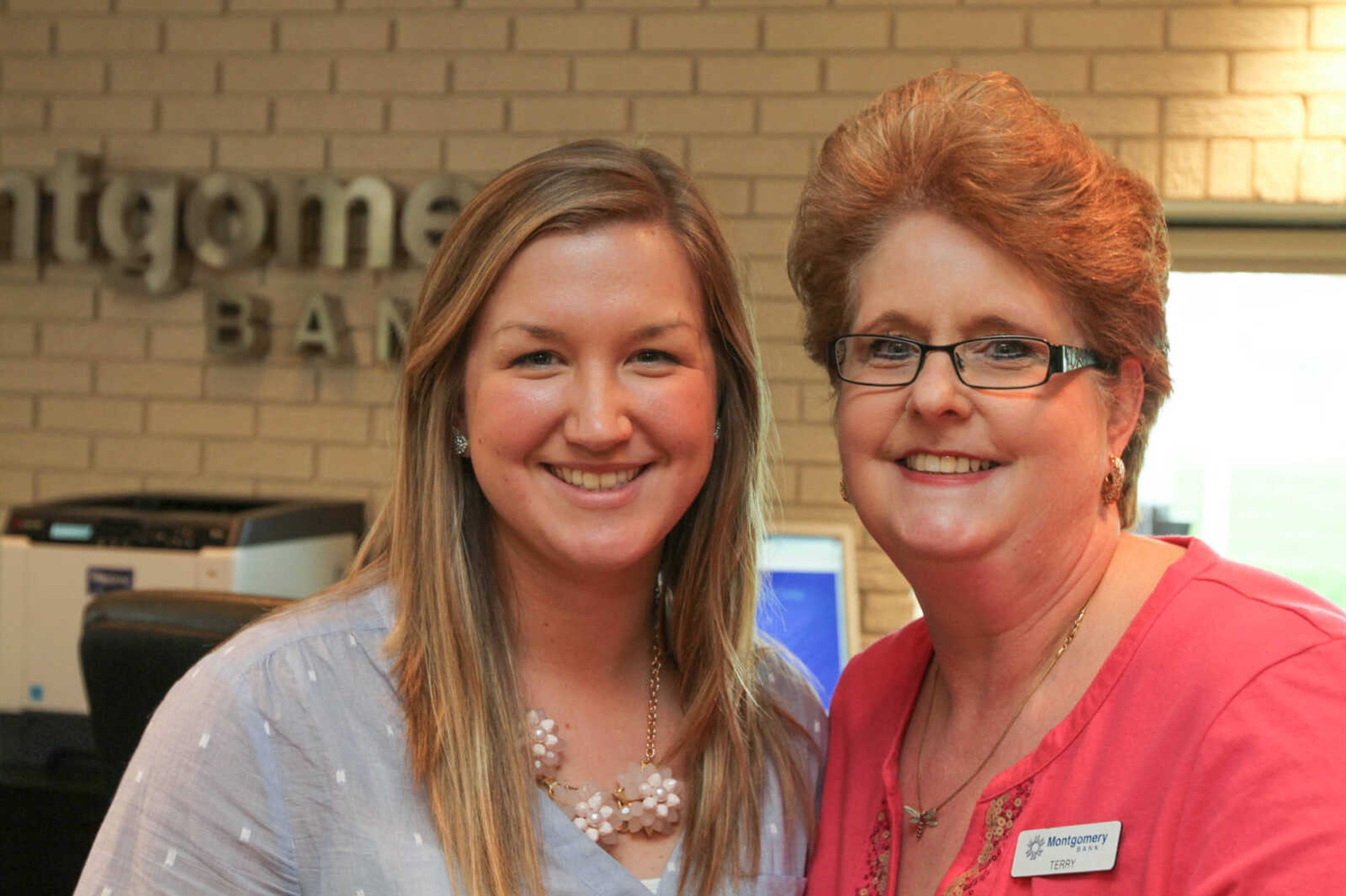 GLENN LANDBERG ~ glandberg@semissourian.com

Ashley Stahlman, left, Terry Pensel, Montgomery Bank.