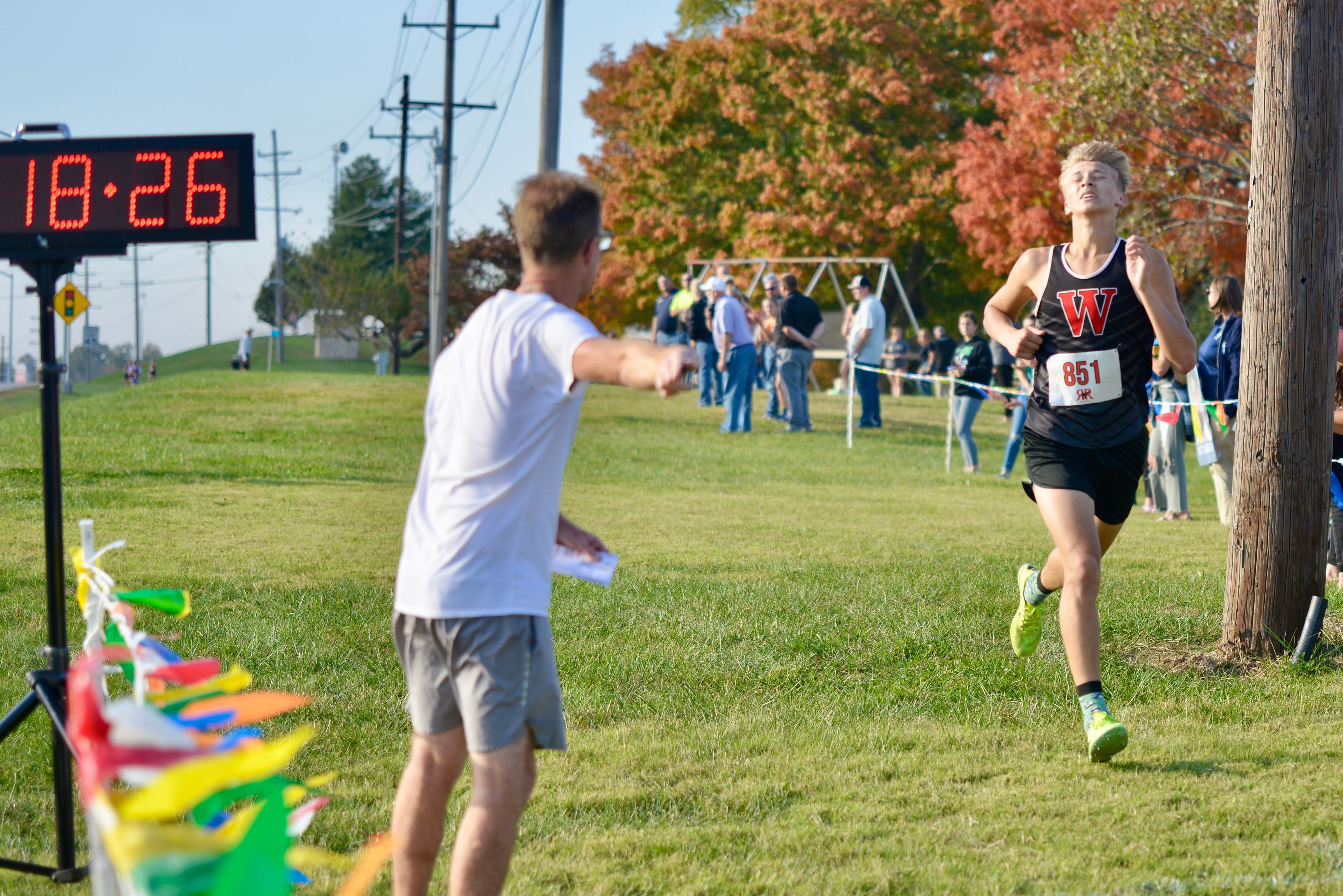 Woodland’s Calvin Layton finishes in first place at the Heartland Conference championship Tuesday, Oct. 22, in Cape Girardeau. 