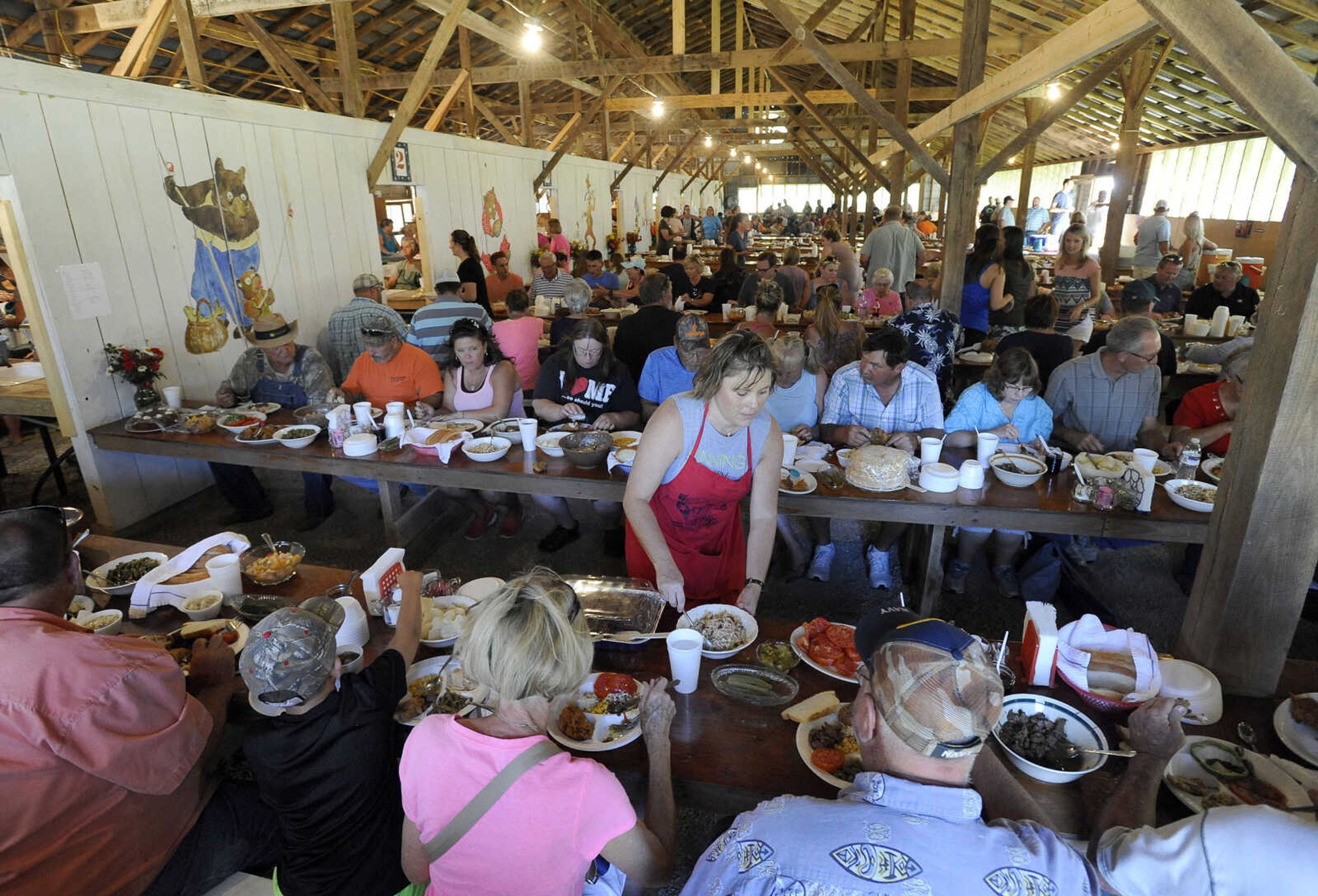 FRED LYNCH ~ flynch@semissourian.com
The serving begins in the dining hall Saturday, July 29, 2017 at the St. John's Church Picnic in Leopold, Missouri.