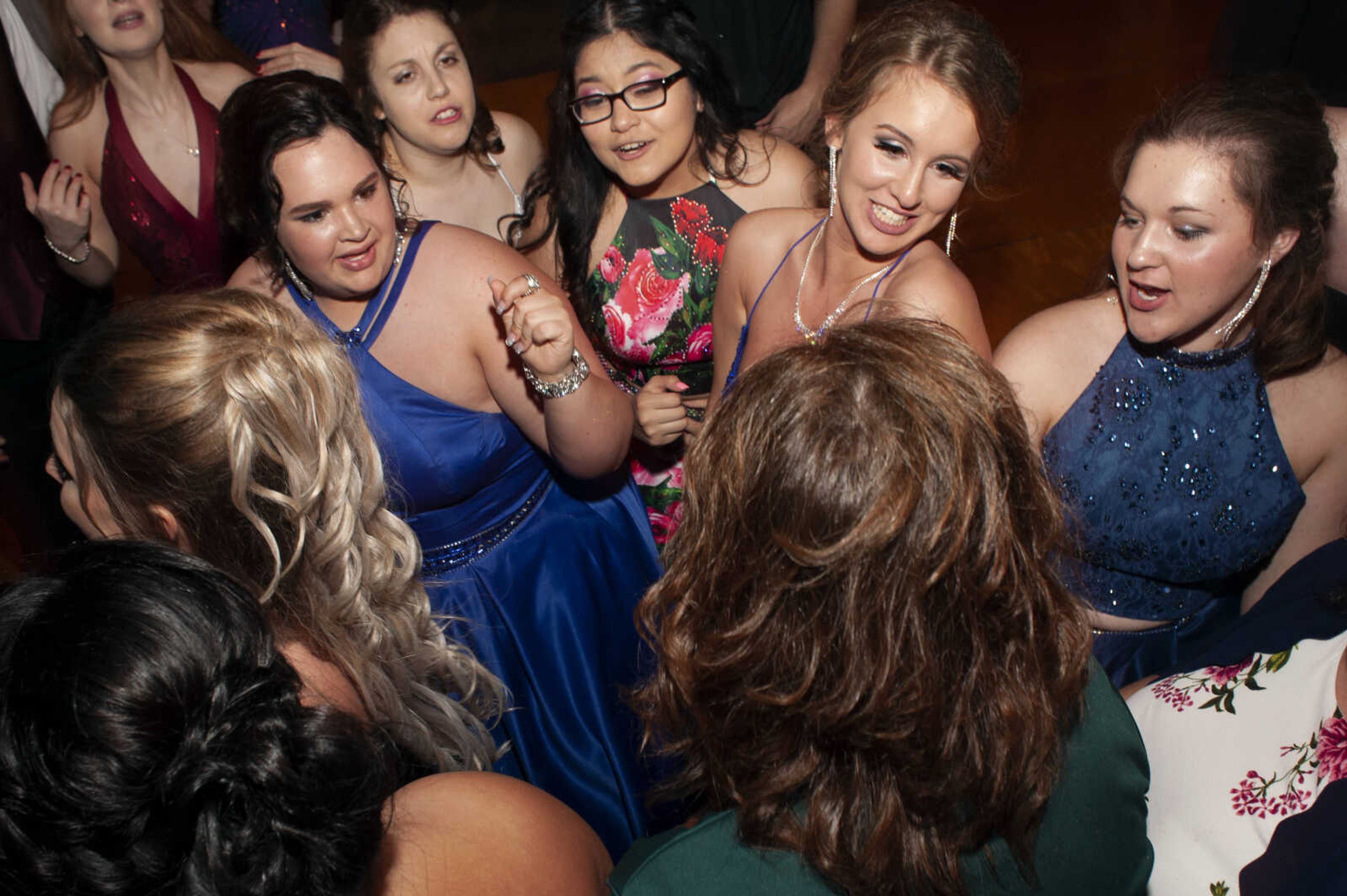 Prom guests dance during Scott City's prom Saturday, April 6, 2019, at Deerfield Lodge in Cape Girardeau.