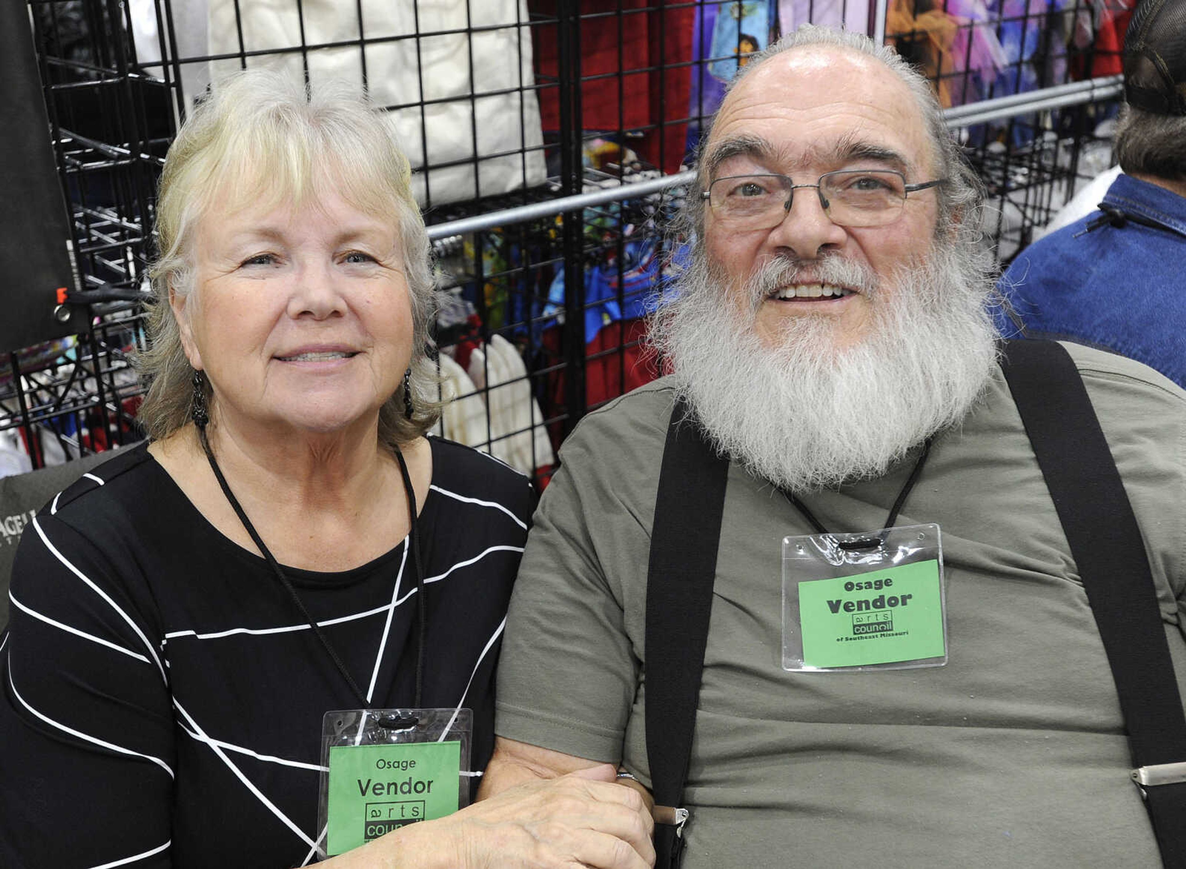 FRED LYNCH ~ flynch@semissourian.com
Jan Ward and James Ward pose for a photo Saturday, Nov. 18, 2017 at the Christmas Arts & Crafts Extravaganza in the Osage Centre.