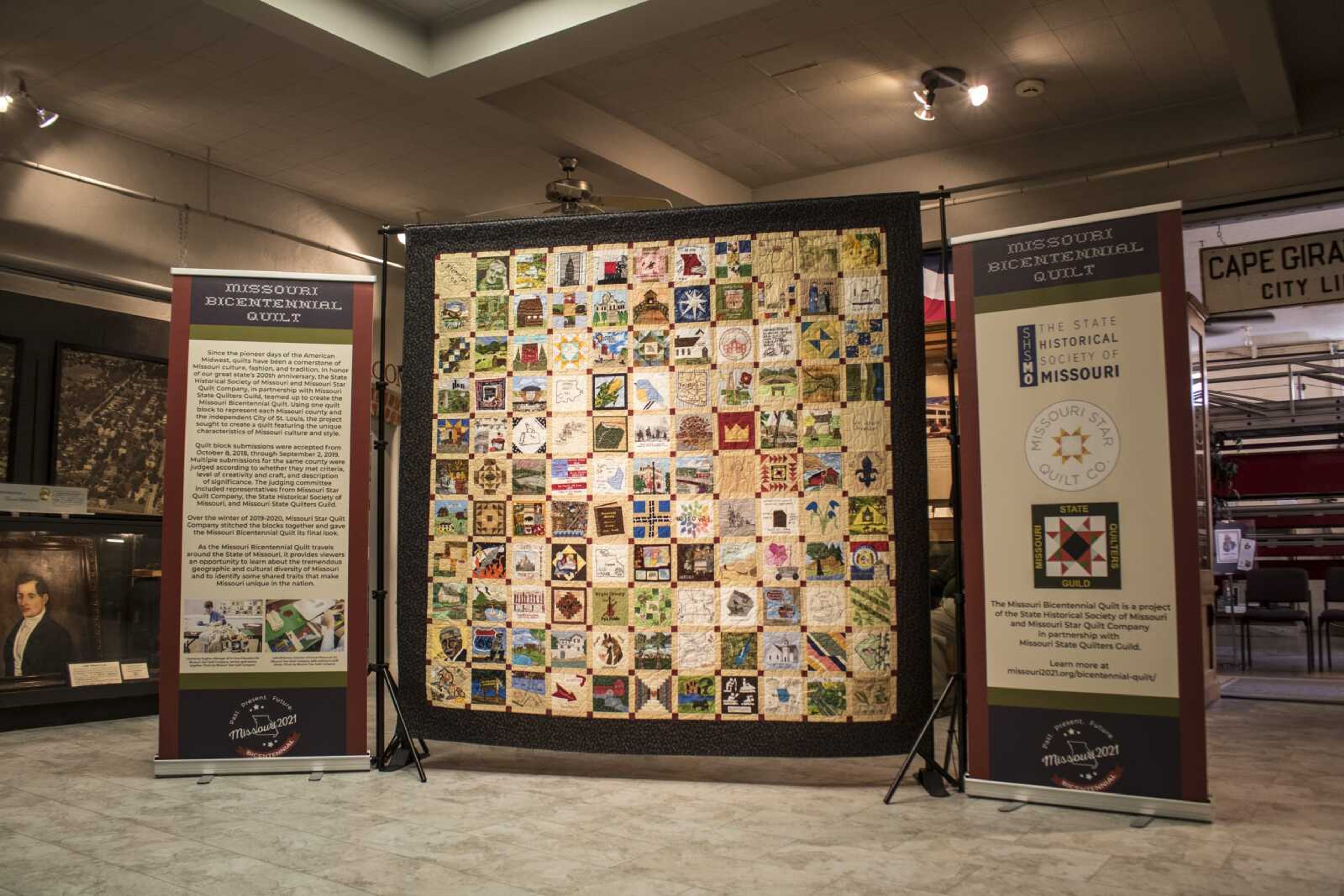 Quilters from around Missouri helped make the Bicentenial Quilt that now hangs in the Cape River Heritage Museum in Cape Girardeau. Visitors may see the quilt starting at 5 p.m. Friday at a reception