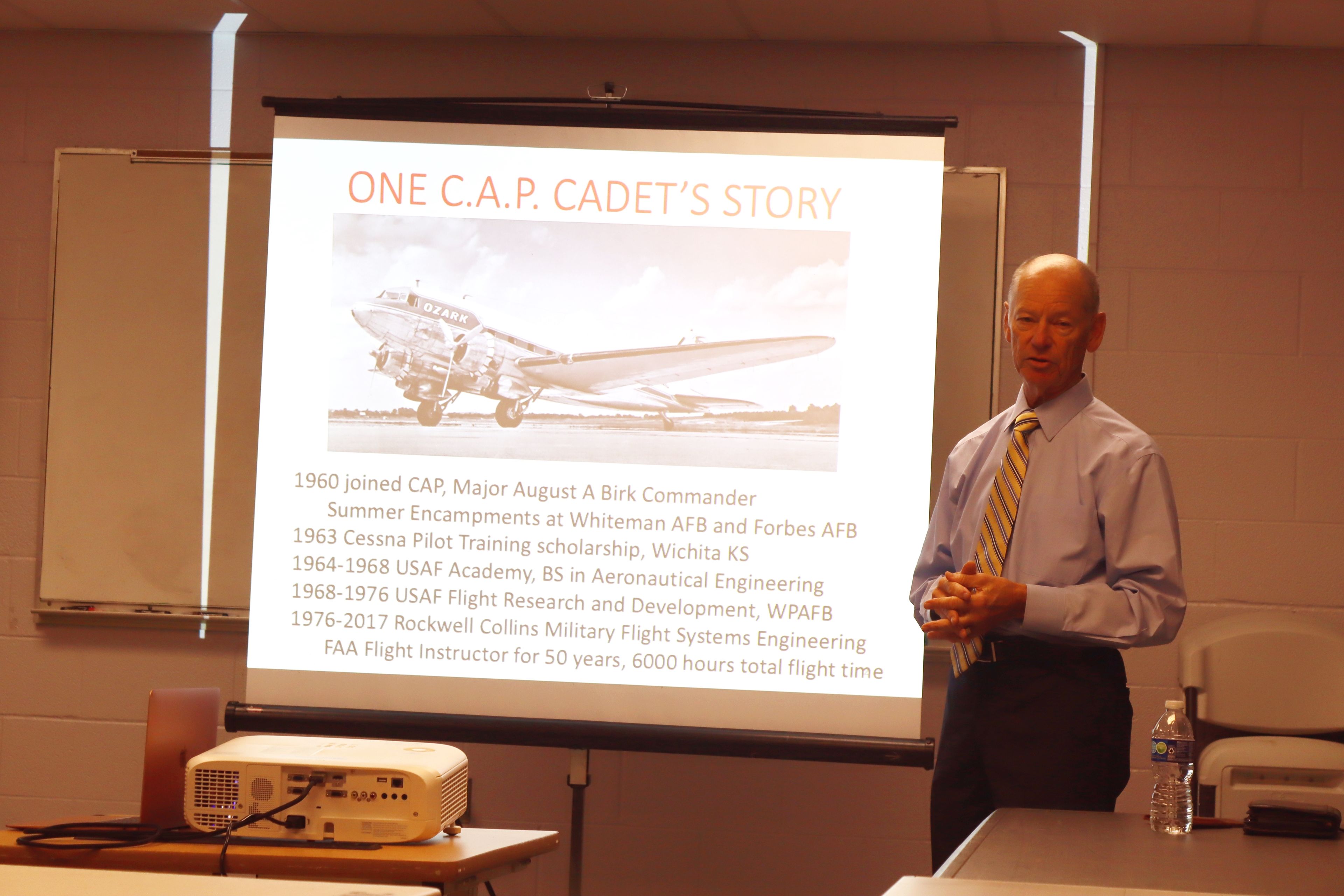 Cape native Kenneth McElreath shares lifetime of aviation adventures at Civil Air Patrol meeting