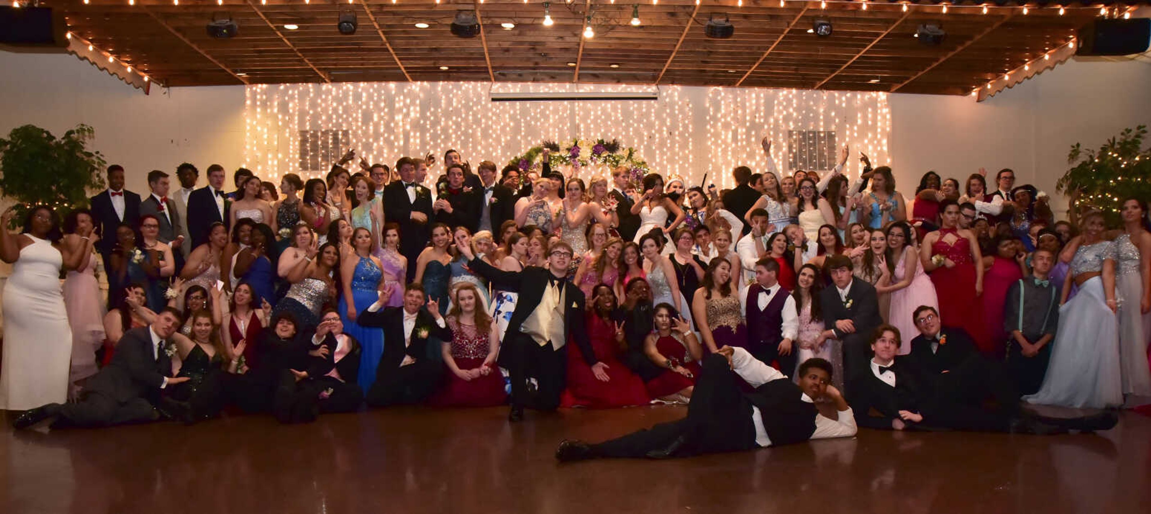 Cape Central students pose during the Cape Girardeau Central prom Saturday, April 29, 2017 at Ray's Plaza Conference Center in Cape Girardeau.