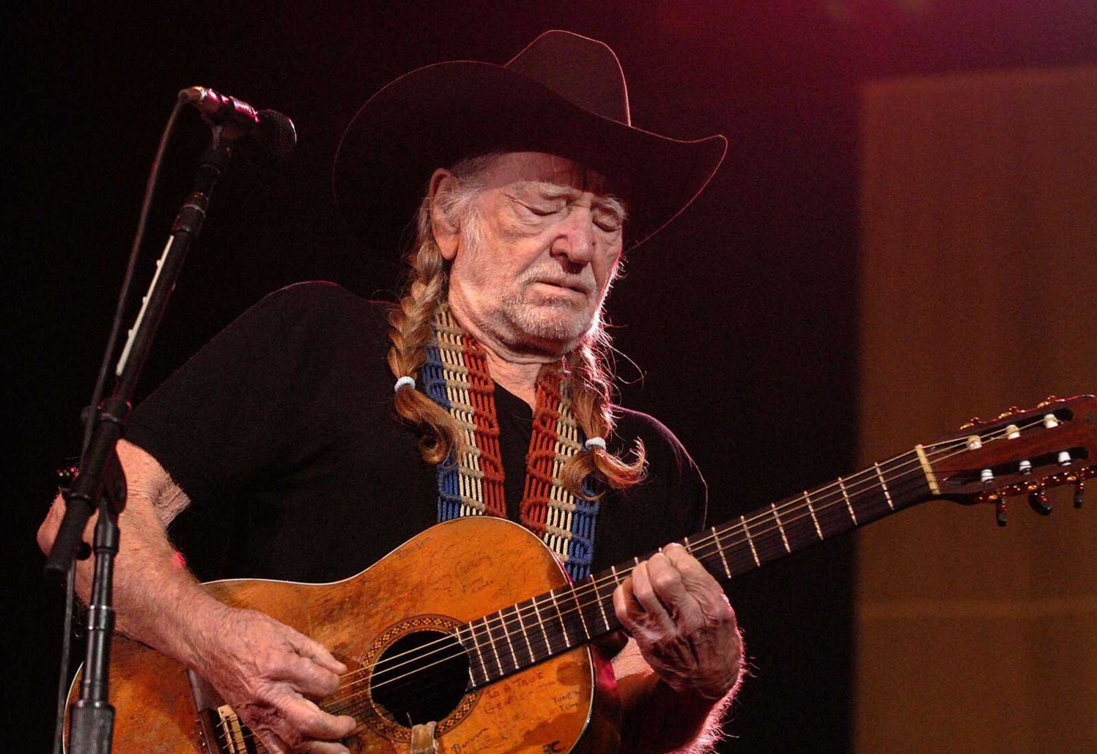 Country music legend Willie Nelson performs Sunday night, April 8, 2012 at the Show Me Center in Cape Girardeau. (Laura Simon)