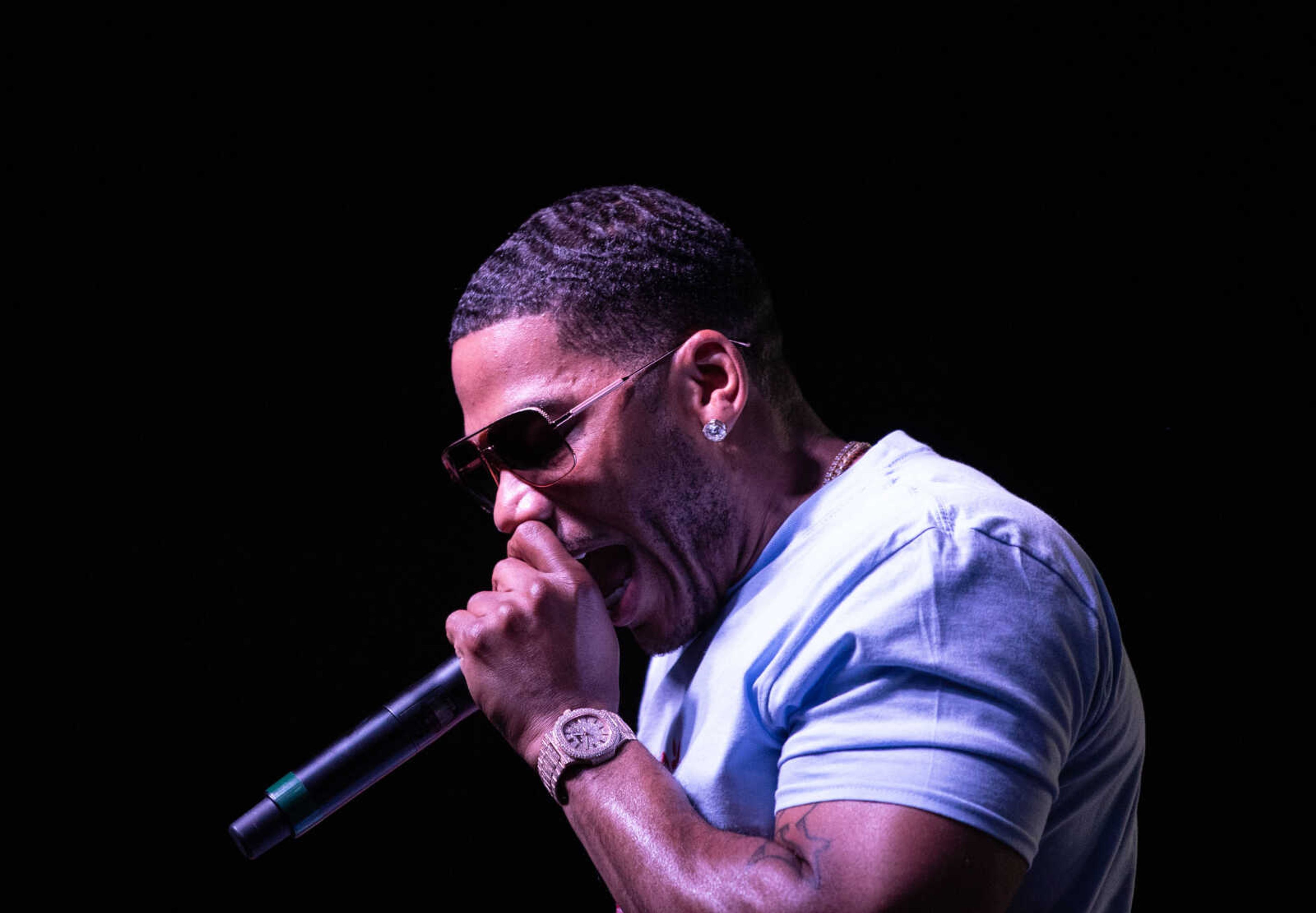 St. Louis native Nelly performs Wednesday, Aug. 5, 2020 at the Sikeston Jaycee Bootheel Rodeo.