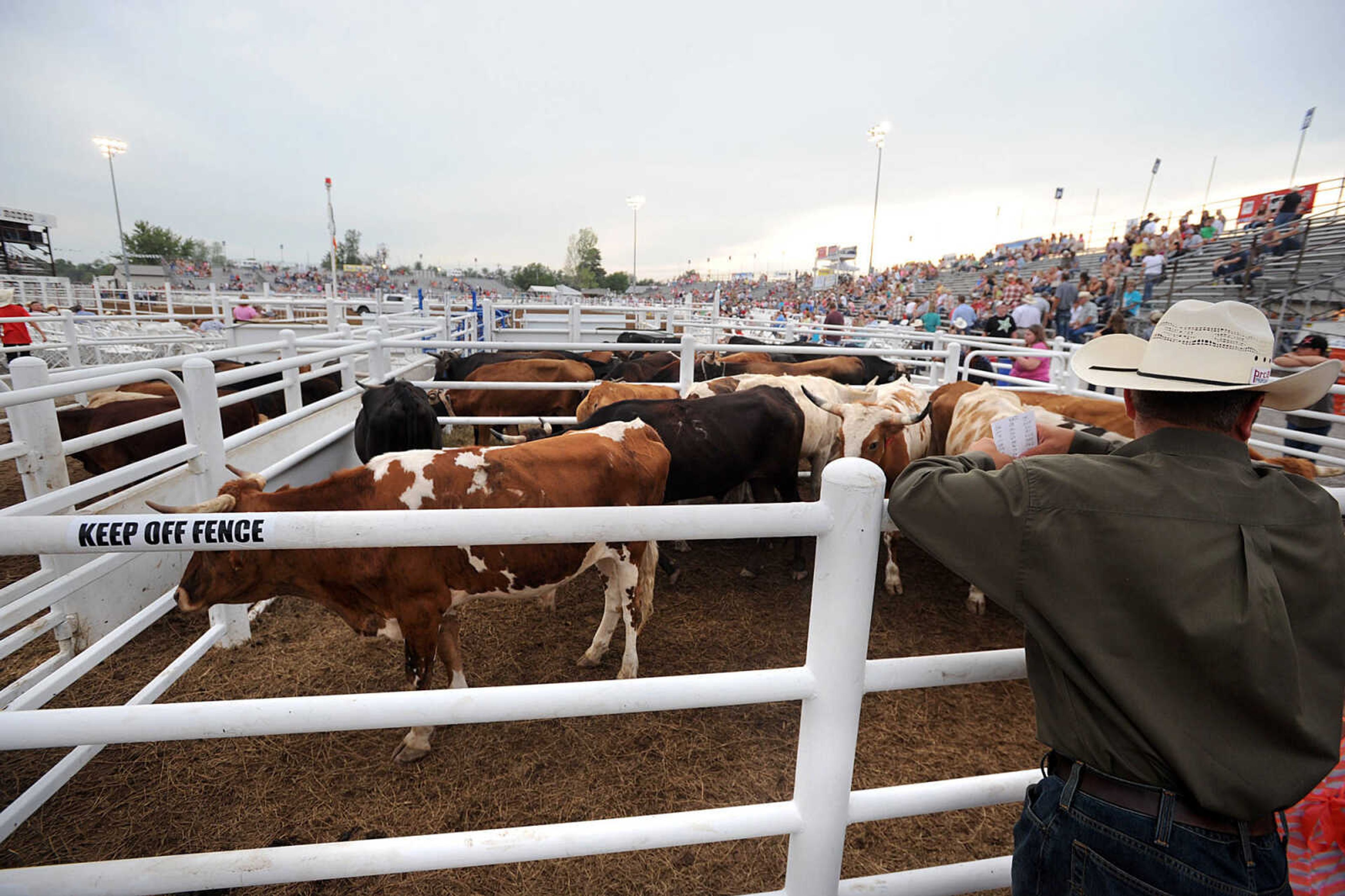 LAURA SIMON ~ lsimon@semissourian.com
The Jaycee Bootheel Rodeo Wednesday night, Aug. 8, 2012 in Sikeston, Mo.