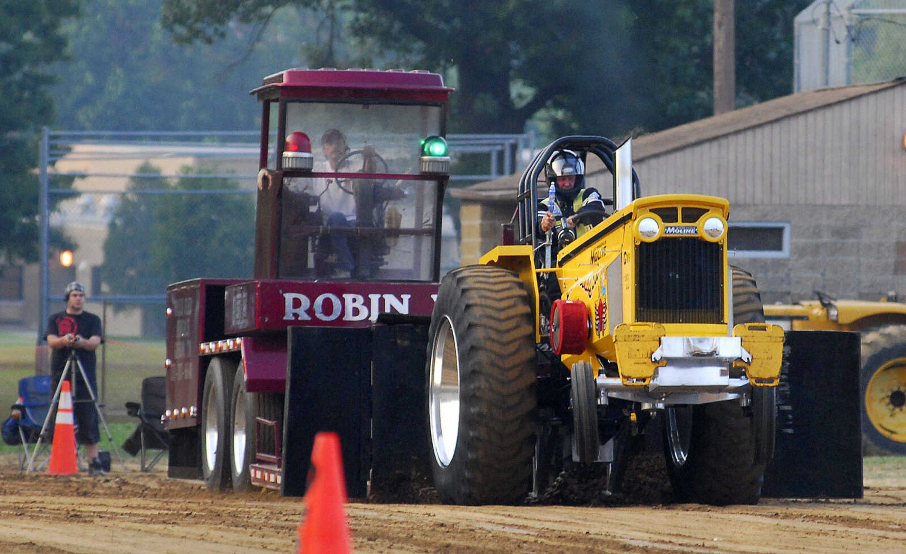 LAURA SIMON~lsimon@semissourian.com
Mark Foeste pulls with the "Beer Wagon" Saturday, May 29, 2010 during the "Pullin' for St. Jude" truck and tractor pull at Arena Park in Cape Girardeau. All proceeds from the pull will benefit St. Jude Children's Hospital.