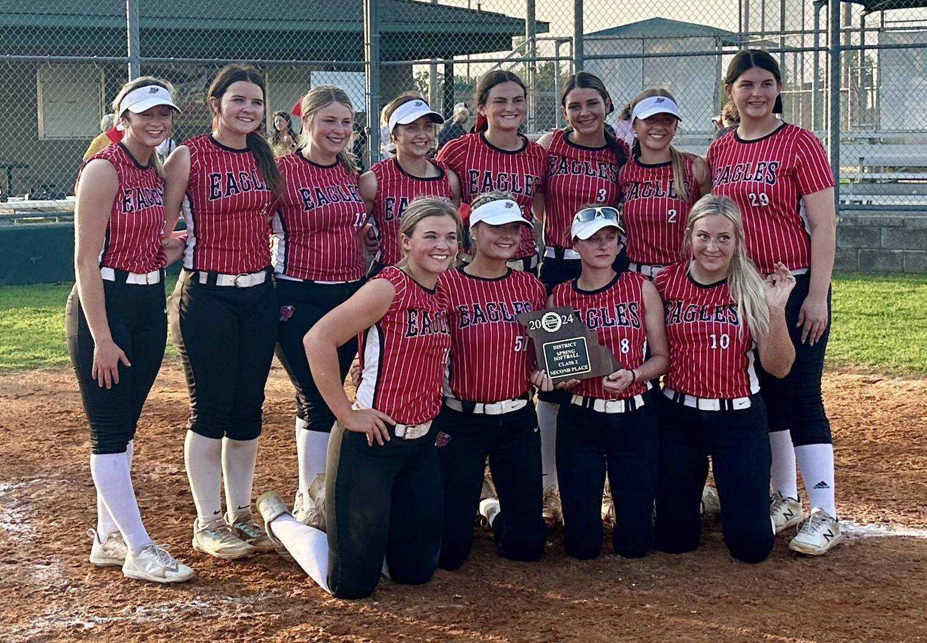 The 2024 MHSAA Class 2 District 1 Tournament runner up, East Prairie High School's Lady Eagles. This team accomplishes what no other softball team from the school did in nearly 20 years by battling its way through the season and competing at the playoff level. 