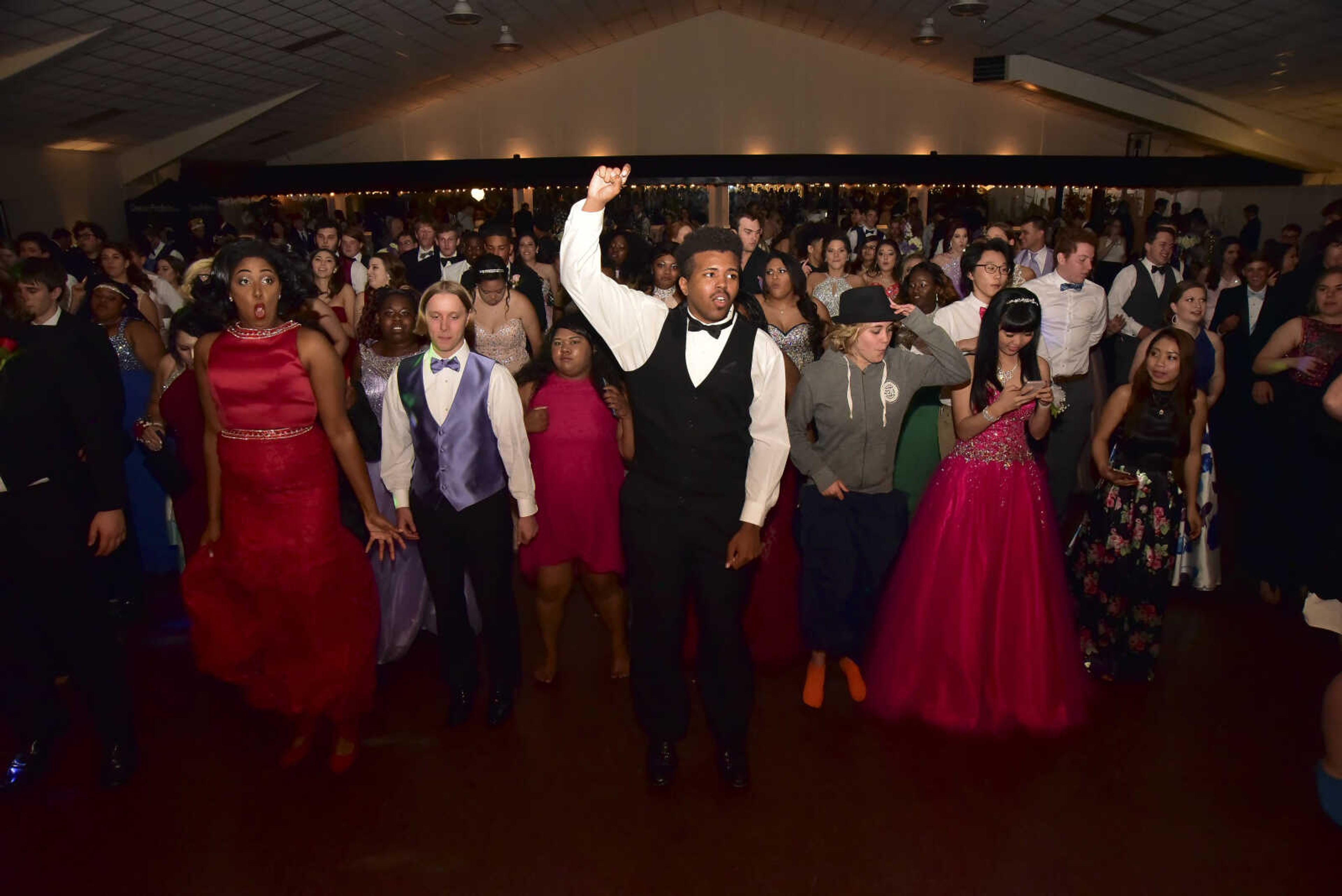 Cape Central students dance during the Cape Girardeau Central prom Saturday, April 29, 2017 at Ray's Plaza Conference Center in Cape Girardeau.