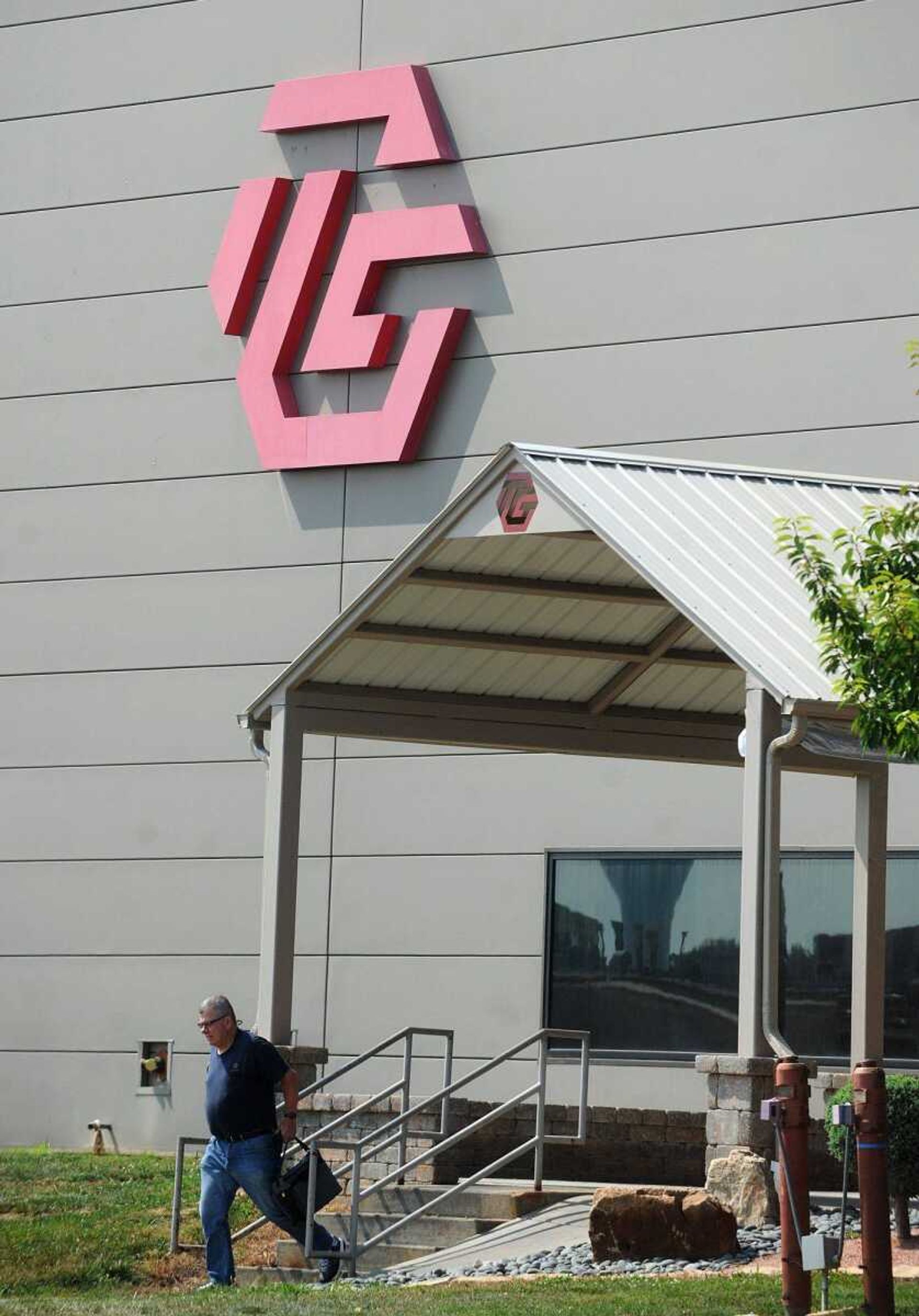 An employee exits TG Missouri, Tuesday, July 22, 2014, in Perryville. (Laura Simon)