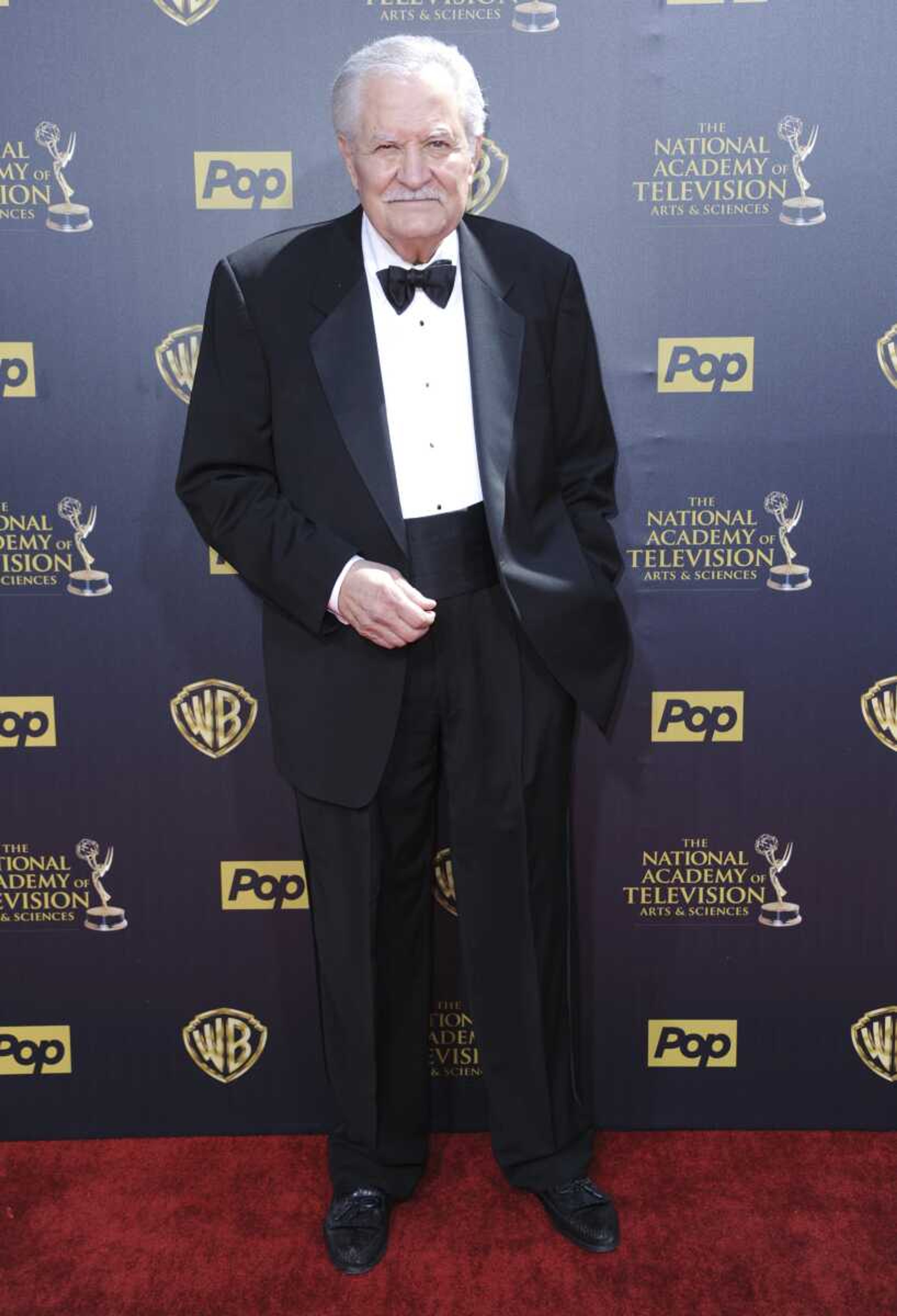 John Aniston arrives at the 42nd annual Daytime Emmy Awards at Warner Bros. Studios on April 26, 2015, in Burbank, California. Aniston, the Emmy-winning star of the daytime soap opera "Days of Our Lives" and father of Jennifer Aniston, has died at age 89. The actor's daughter posted a tribute to him Monday morning on Instagram, announcing that he had died Friday, Nov. 11.