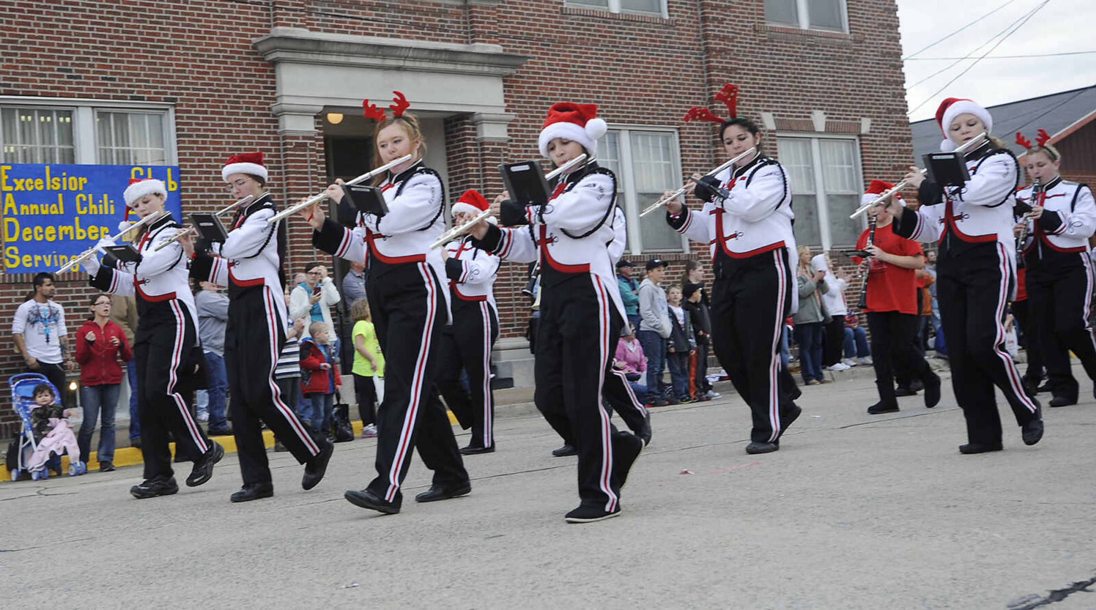 The Meadow Heights High School Marching Band performs during the Jackson Jaycee Foundation Christmas Parade Saturday, Dec. 1, in Jackson.