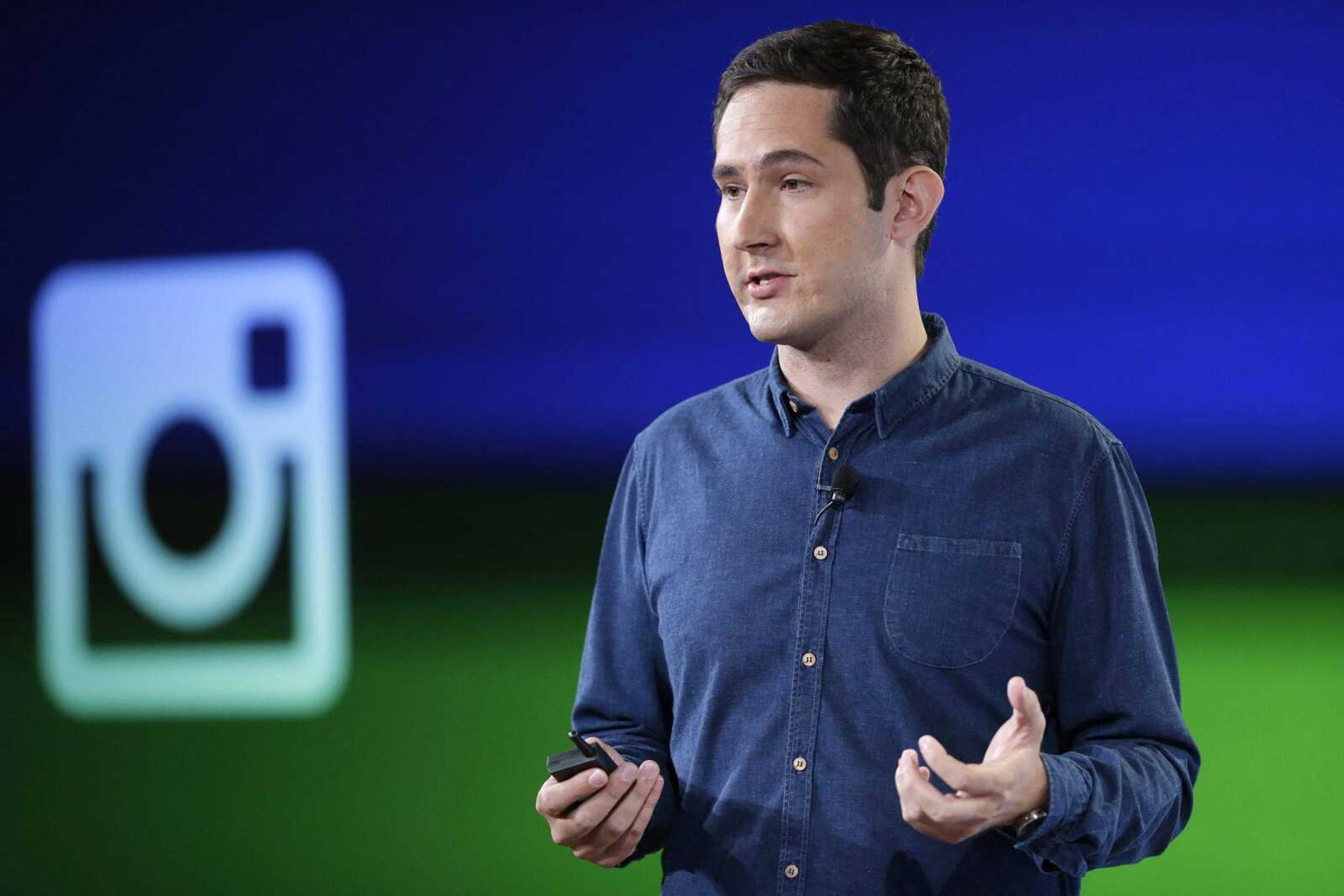 Instagram founder Kevin Systrom talks about an added video feature to the Instagram program at Facebook headquarters in Menlo Park, Calif., Thursday, June 20, 2013. (AP Photo/Marcio Jose Sanchez)