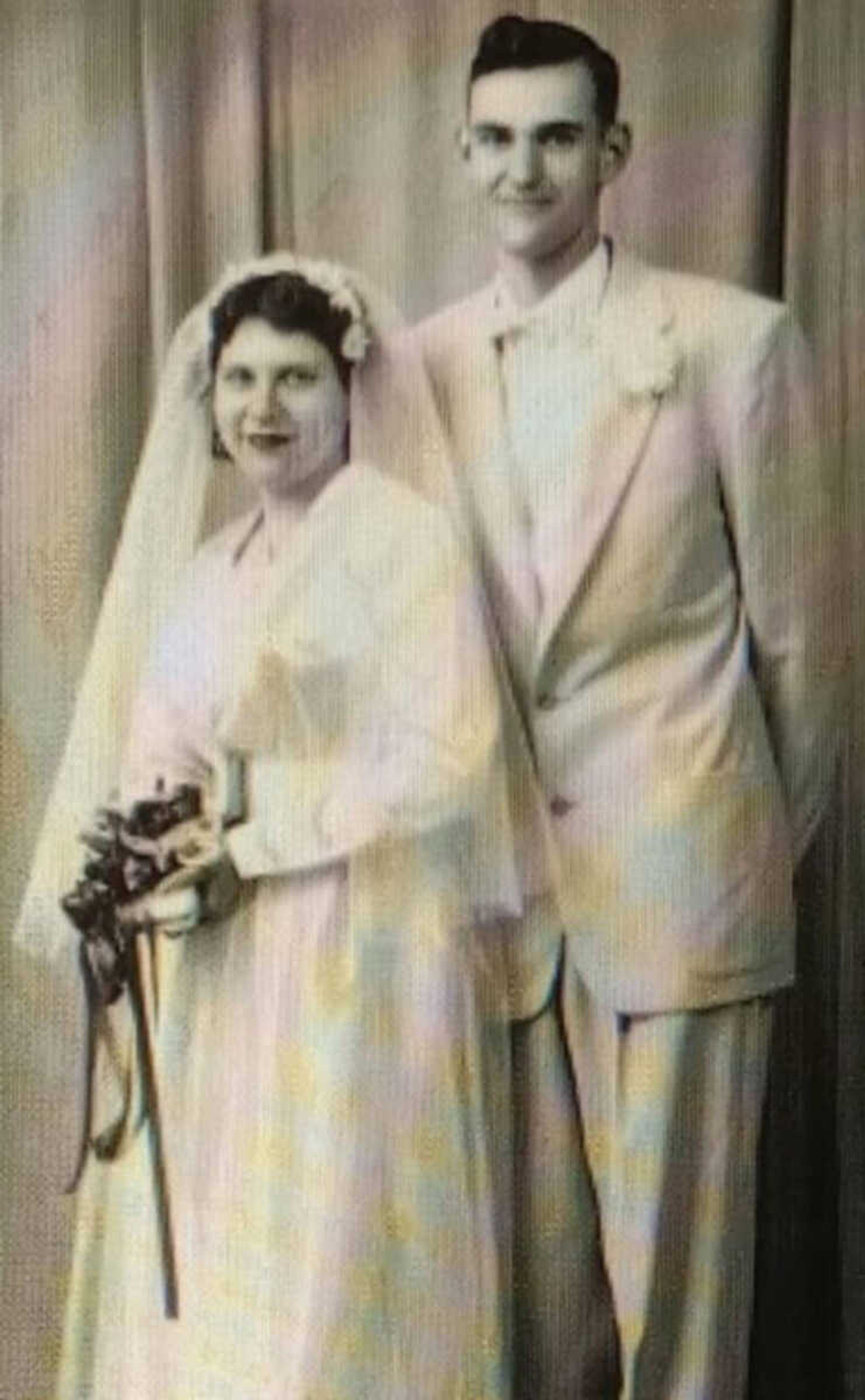 Mr. and Mrs. Blaylock on their wedding day