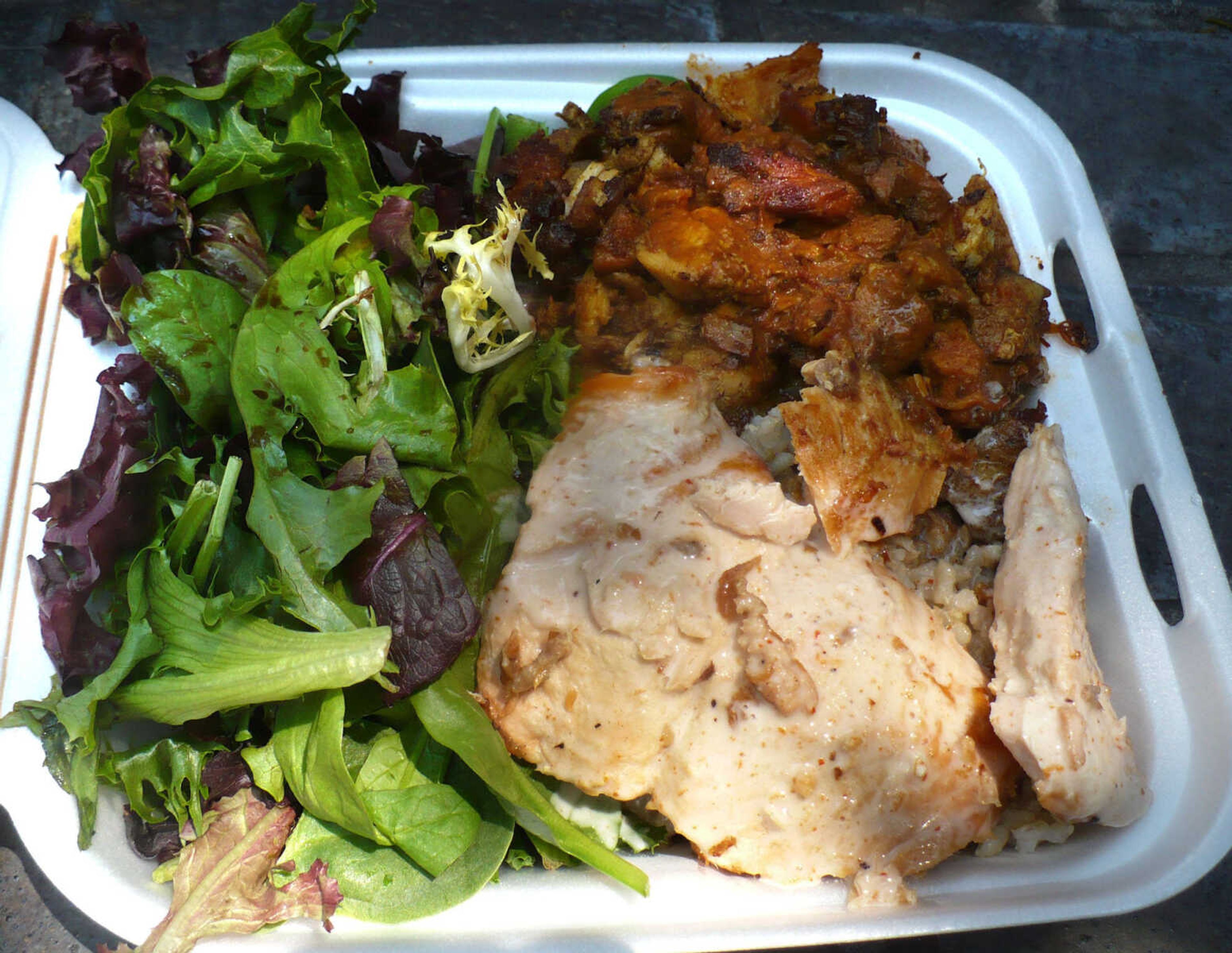 Peruvian chicken, a dish available from many of Los Angeles' food trucks.