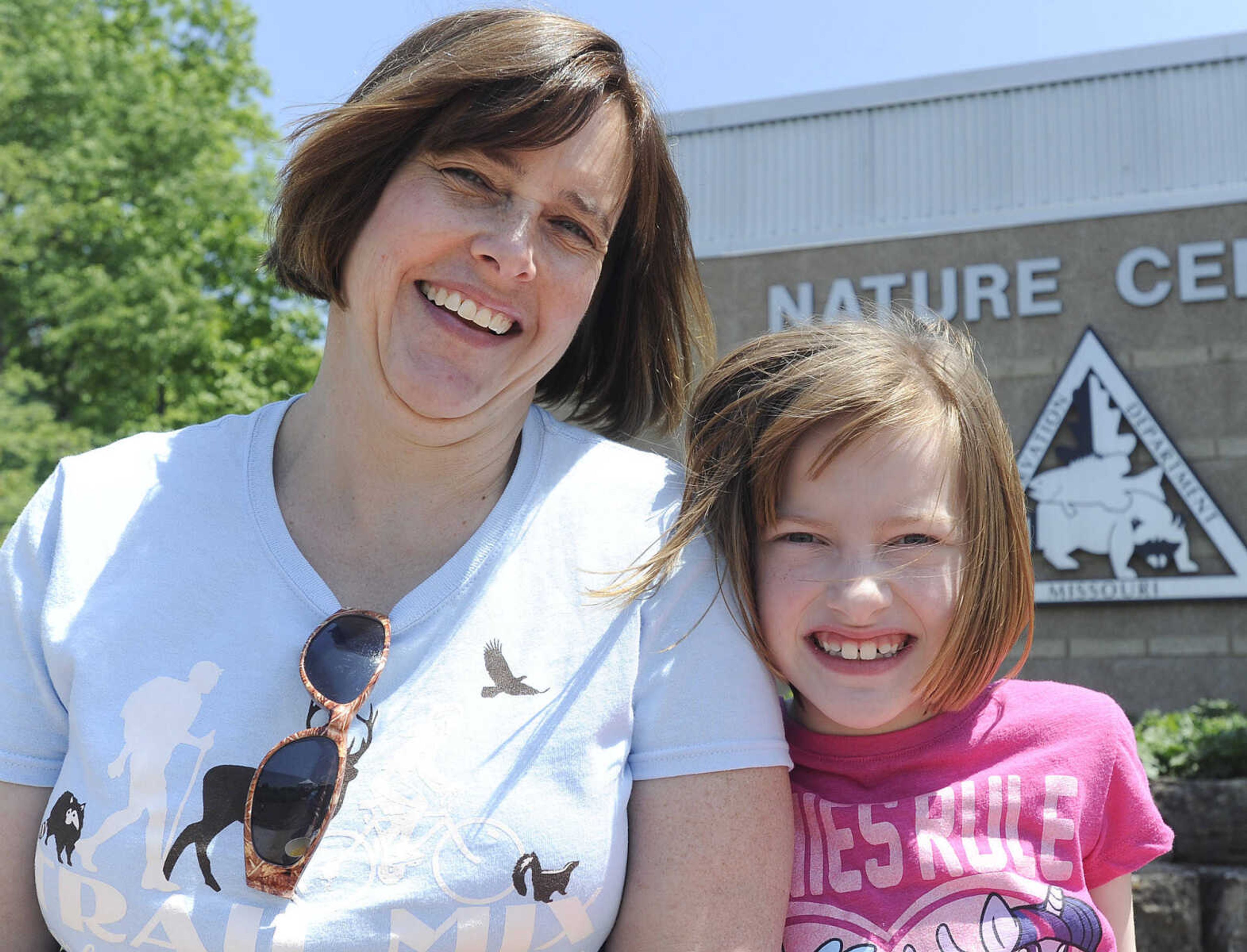 FRED LYNCH ~ flynch@semissourian.com
Amy Tucker and her daughter, Rachael, pose for a photo Saturday, May 2, 2015 at the Cape Girardeau County Conservation Nature Center.