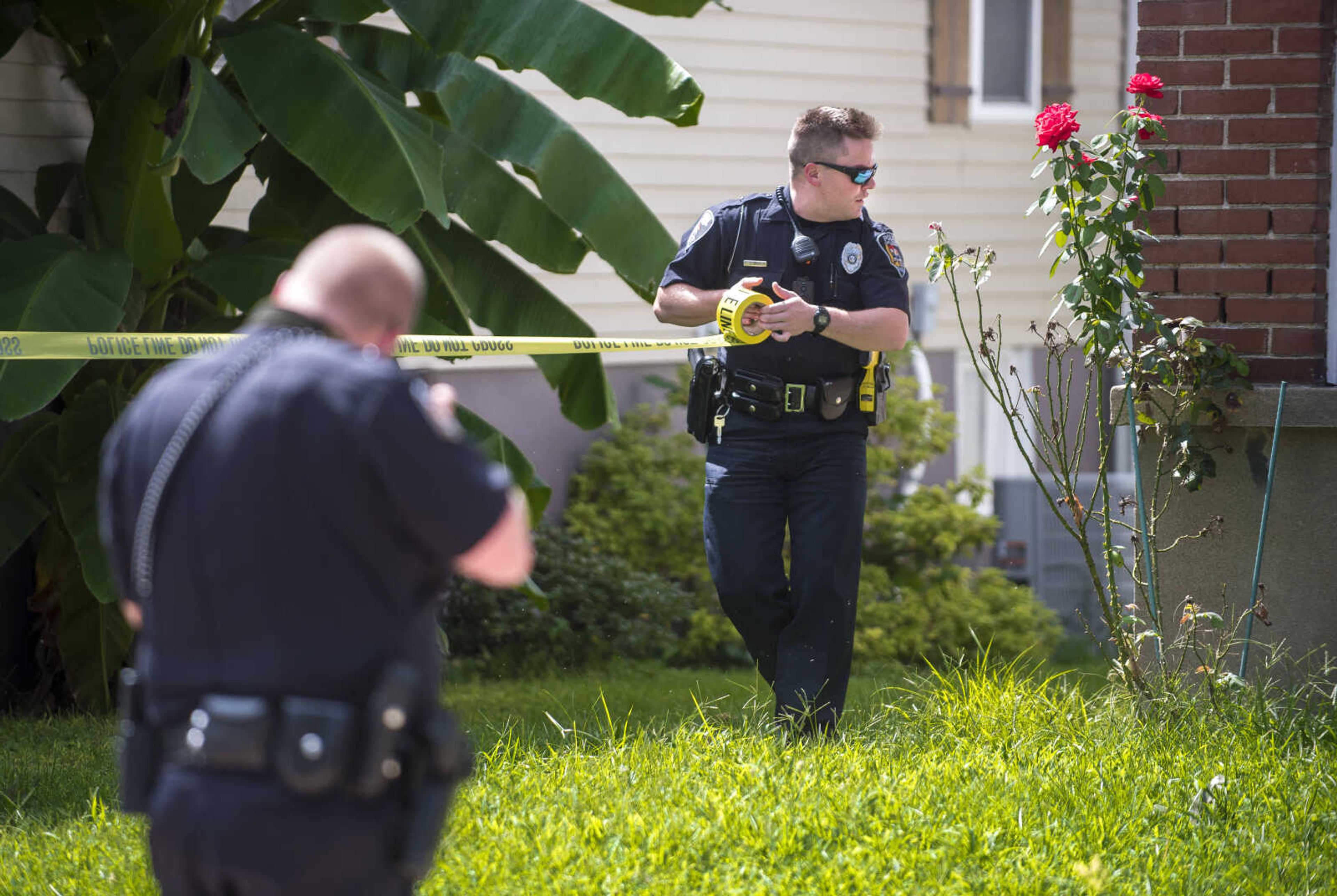 Cape Girardeau Police investigate a shooting Monday in the 100 block of South Park Avenue.