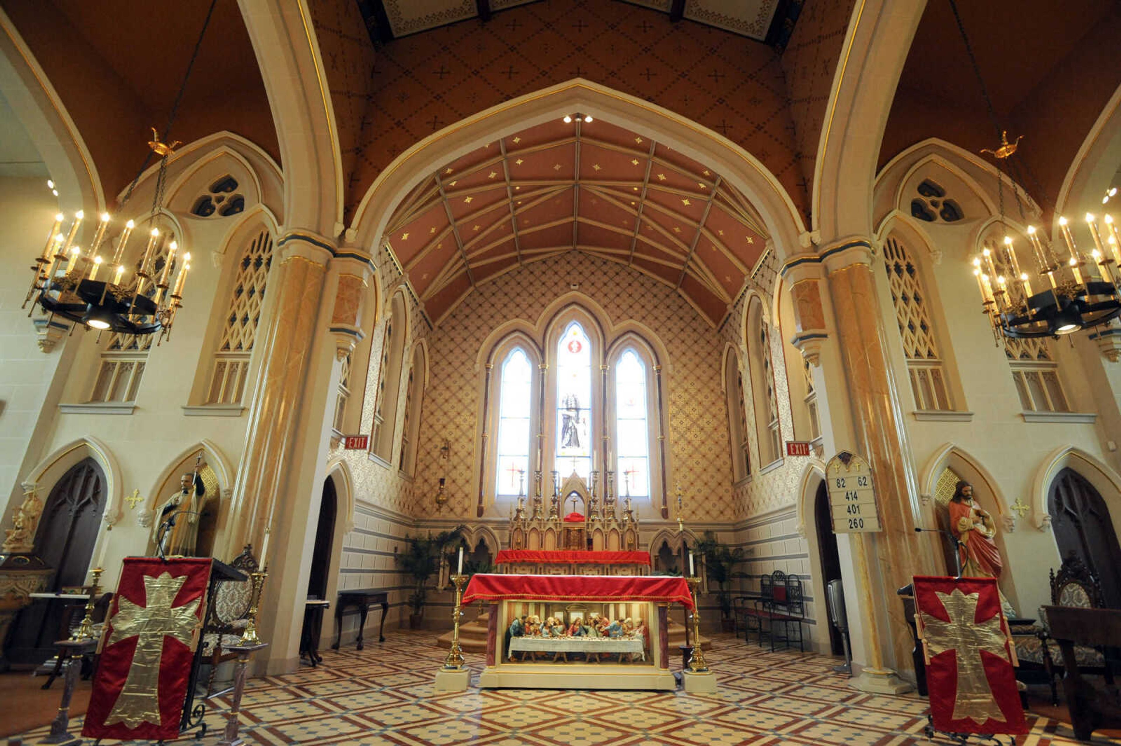 LAURA SIMON ~ lsimon@semissourian.com

The interior of Old St. Vincent's Catholic Church is seen Monday, March 30, 2015, in Cape Girardeau.