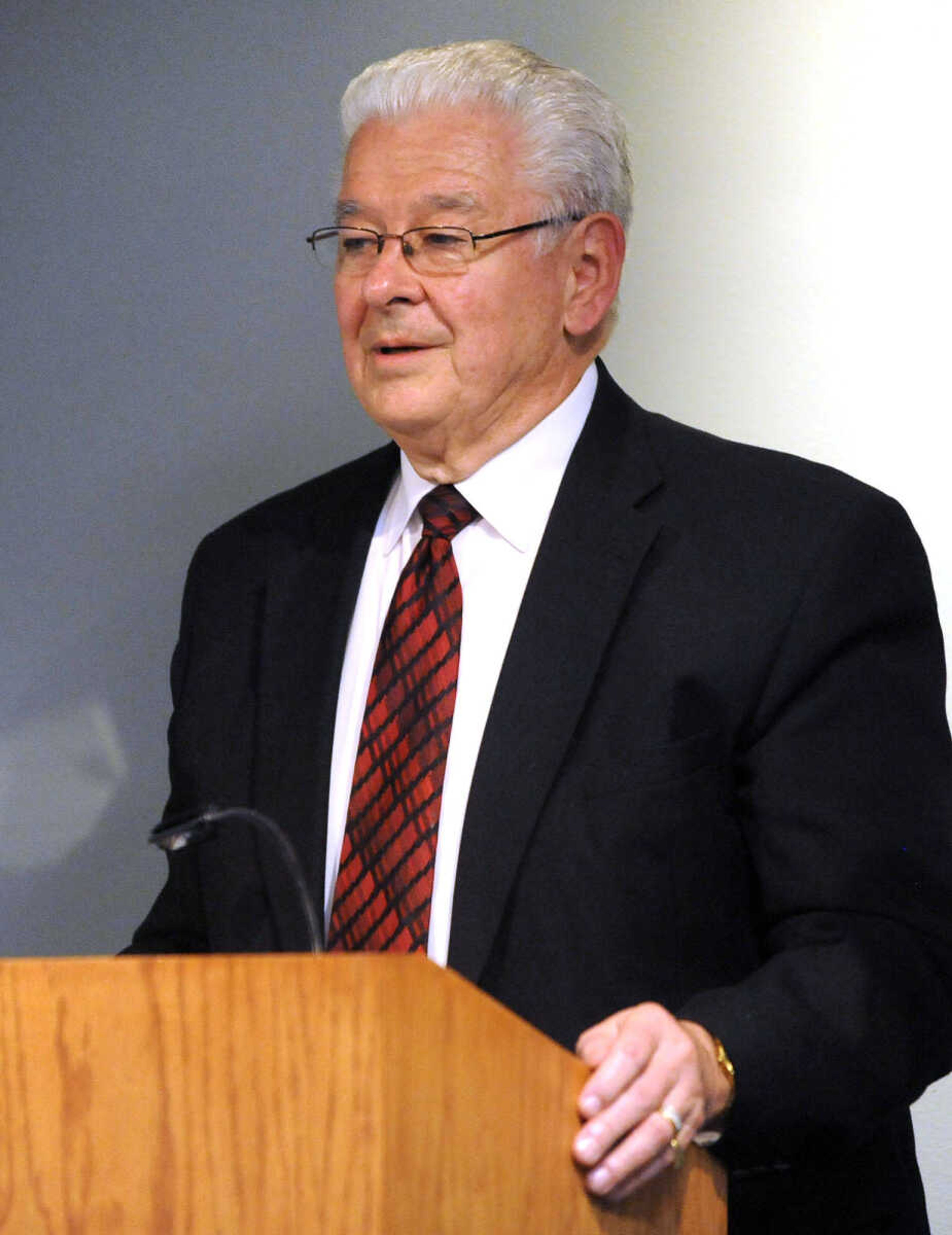 Mayor Harry Rediger presented a city proclamation during the Girardeau Law Enforcement Appreciation Day program Tuesday, April 21, 2015.