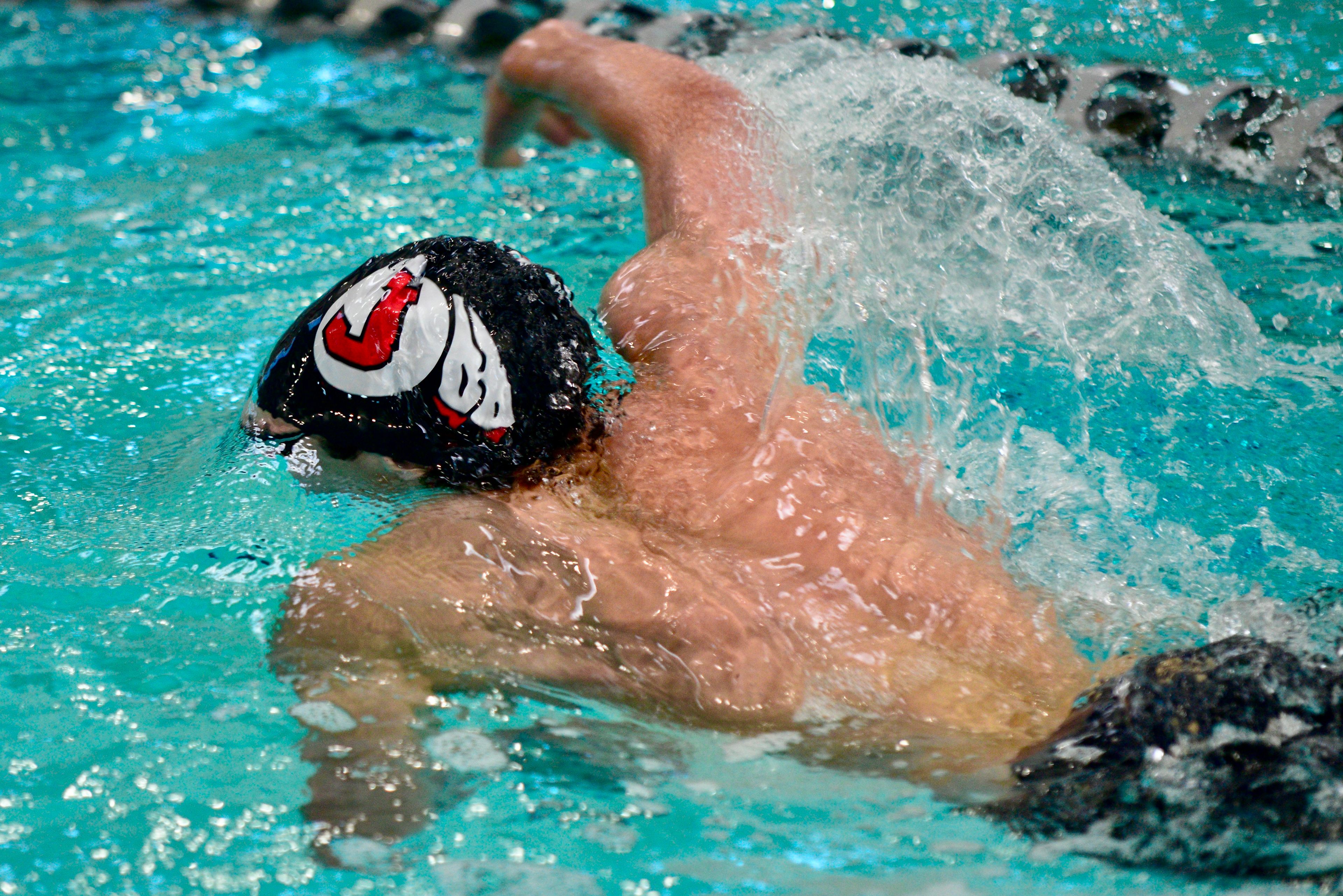 Jackson’s Wade LaValle swims the 500-yard freestyle race in the Class 2 MSHAA championships on Friday, Nov. 15, in St. Peters. 