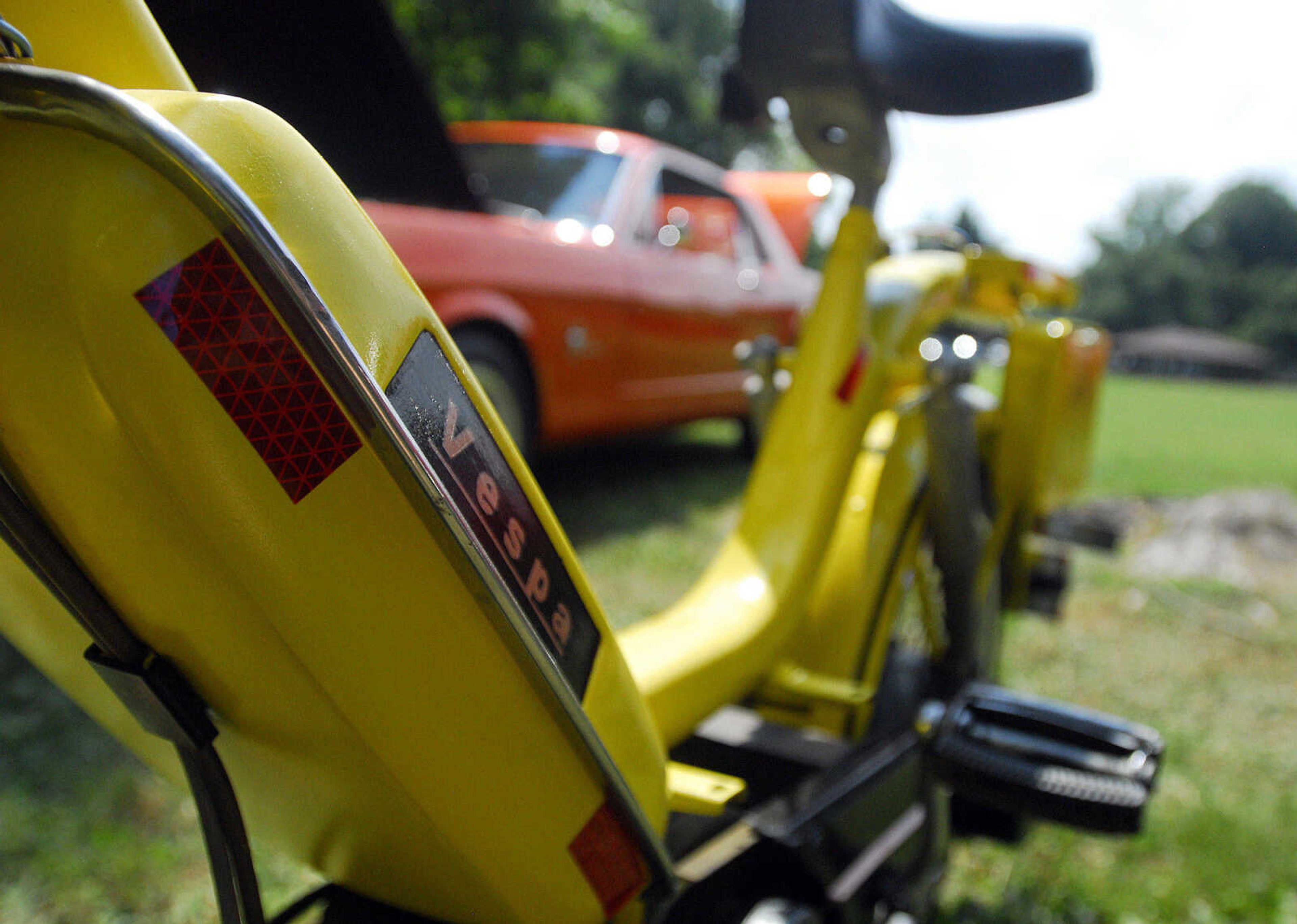 LAURA SIMON~lsimon@semissourian.com
A 1978 Vespa Piaggio Bravo was on display at the car show during Jackson's Fourth of July celebration Sunday.