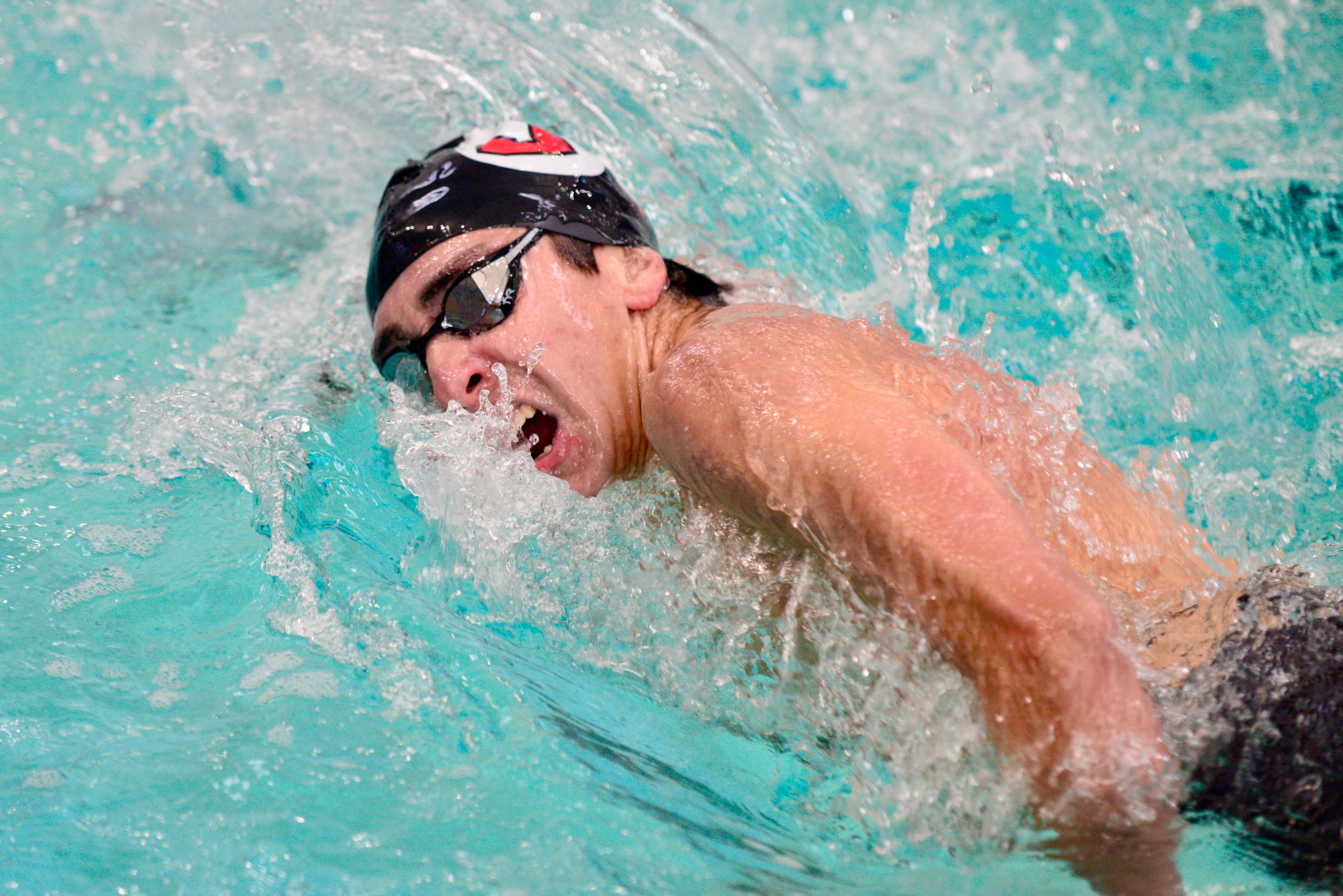 Jackson’s Wade LaValle swims the 500-yard freestyle race in the Class 2 MSHAA championships on Friday, Nov. 15, in St. Peters. 