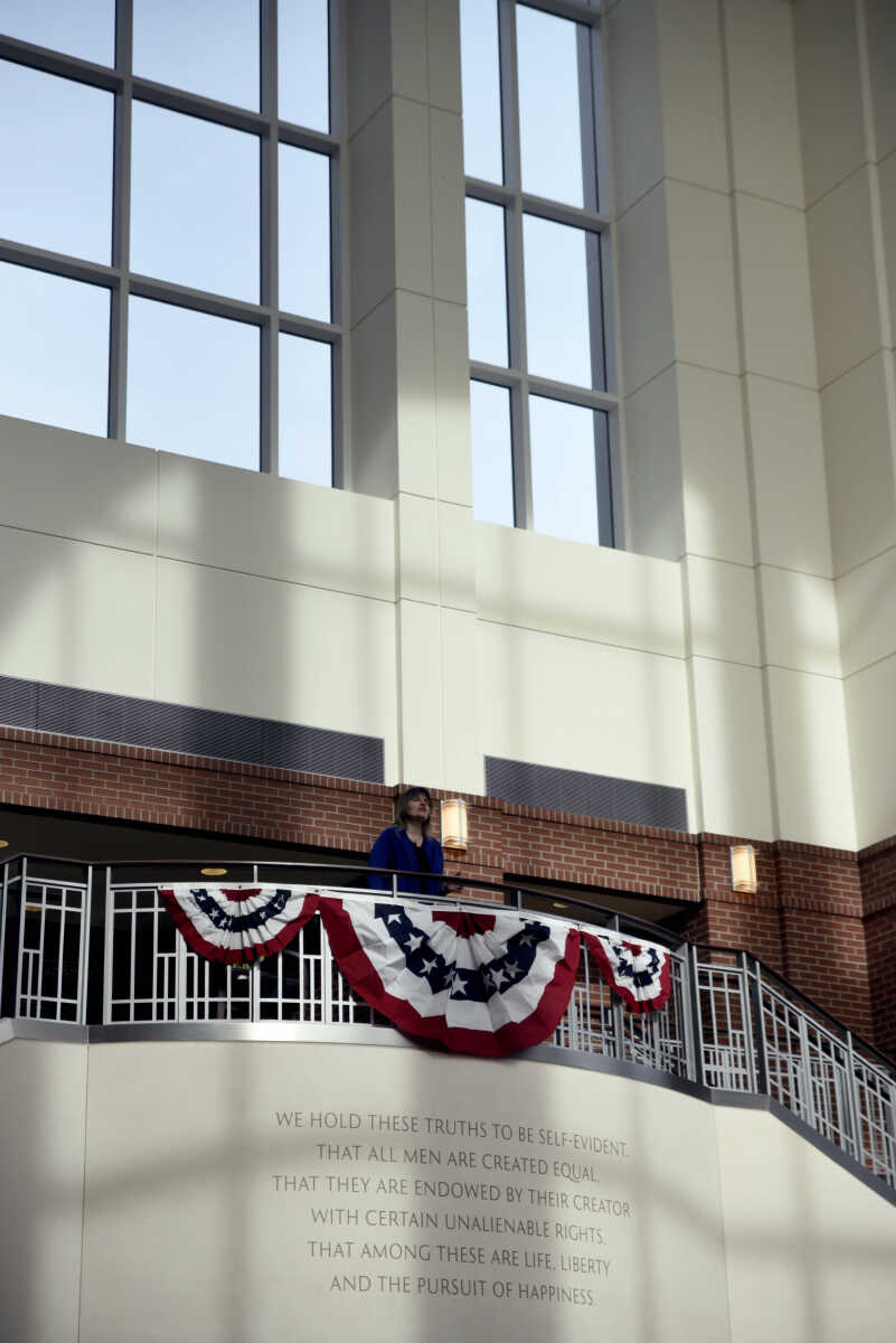 Trudy Lee sings "America the Beautiful" at the start of the United States District Court Eastern District of Missouri Southeastern Division's naturalization ceremony on Friday, April 6, 2018, at the Rush Hudson Limbaugh, Jr., United States Courthouse in Cape Girardeau.