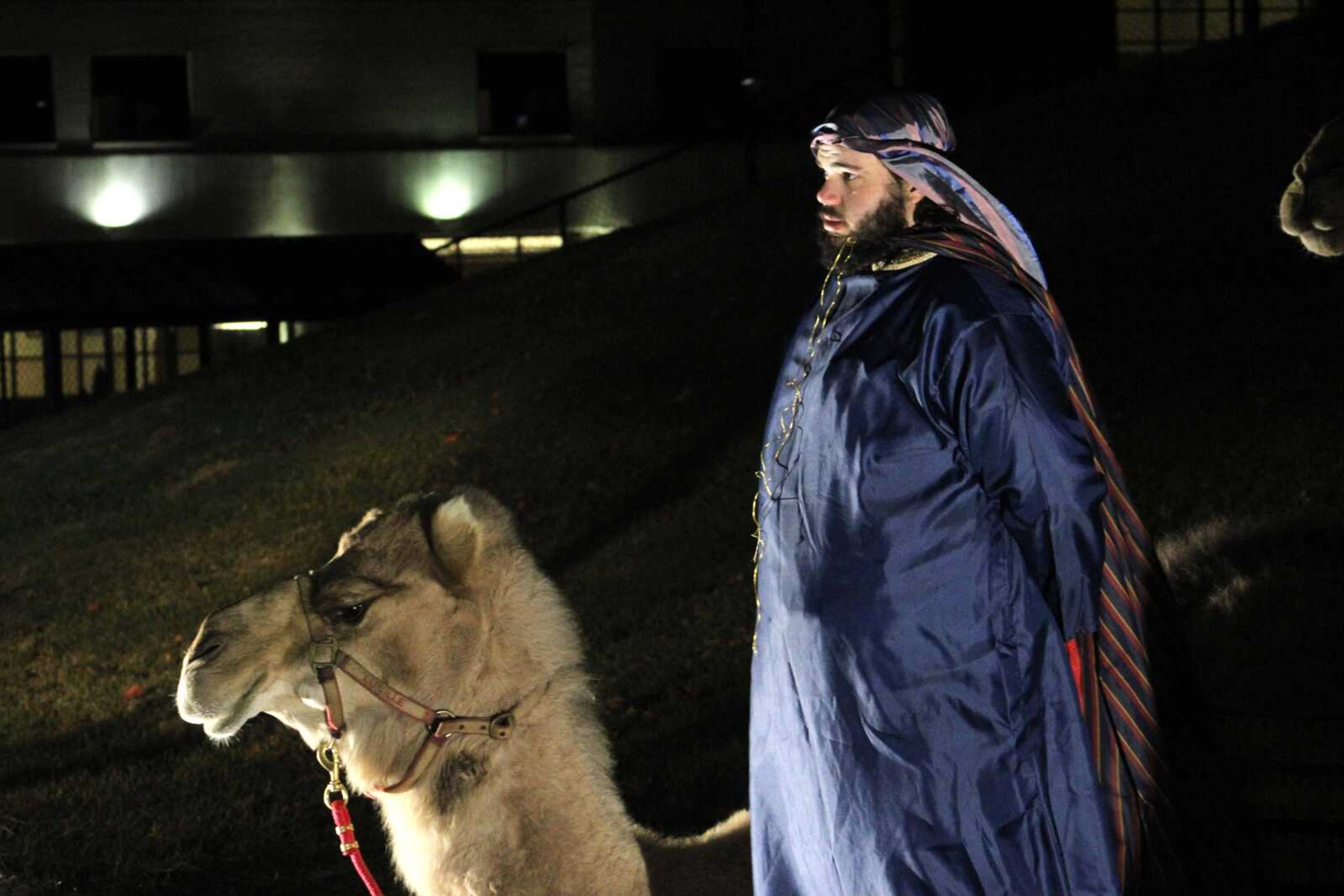 A volunteer participates in the Live Nativity Scene created by Saint Francis Healthcare System in Cape Girardeau Saturday, Dec. 18, 2021.&nbsp;