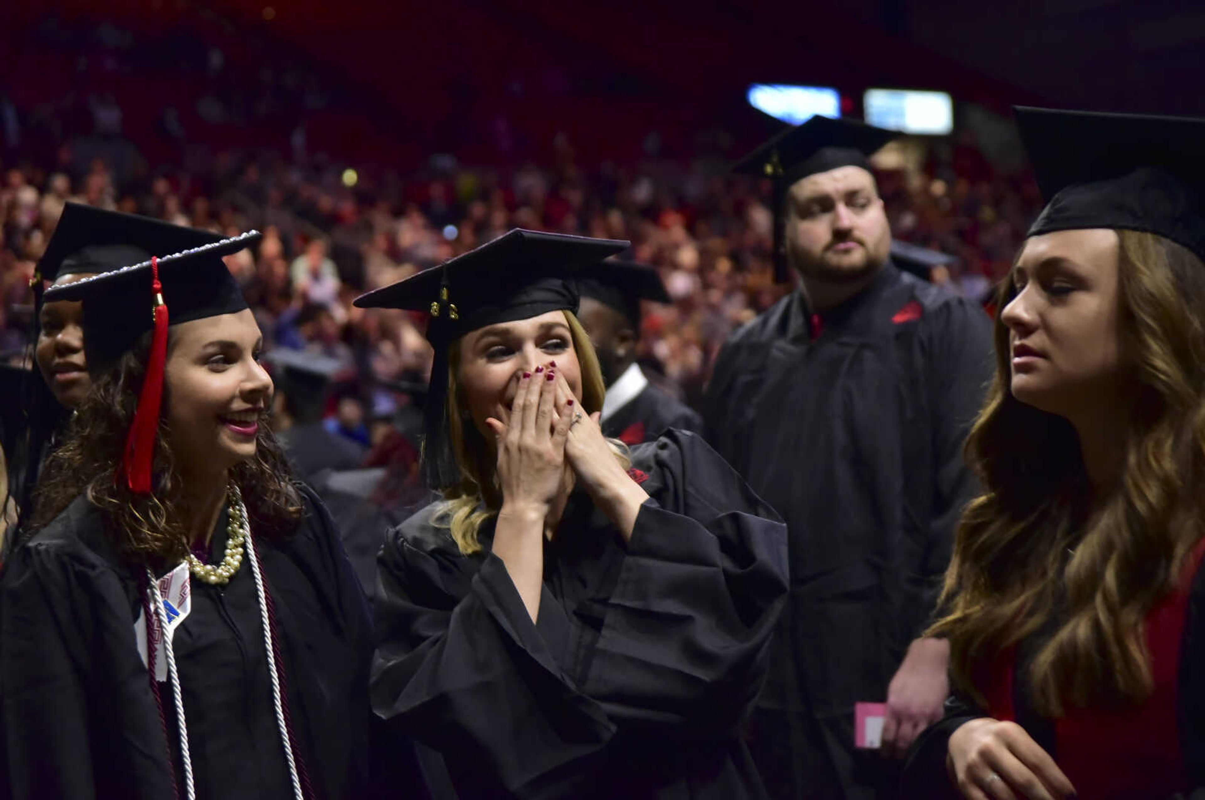 ANDREW J. WHITAKER ~ awhitaker@semissourian.com
Southeast Missouri State University graduation Saturday, Dec. 17, 2016 at the Show Me Center in Cape Girardeau.