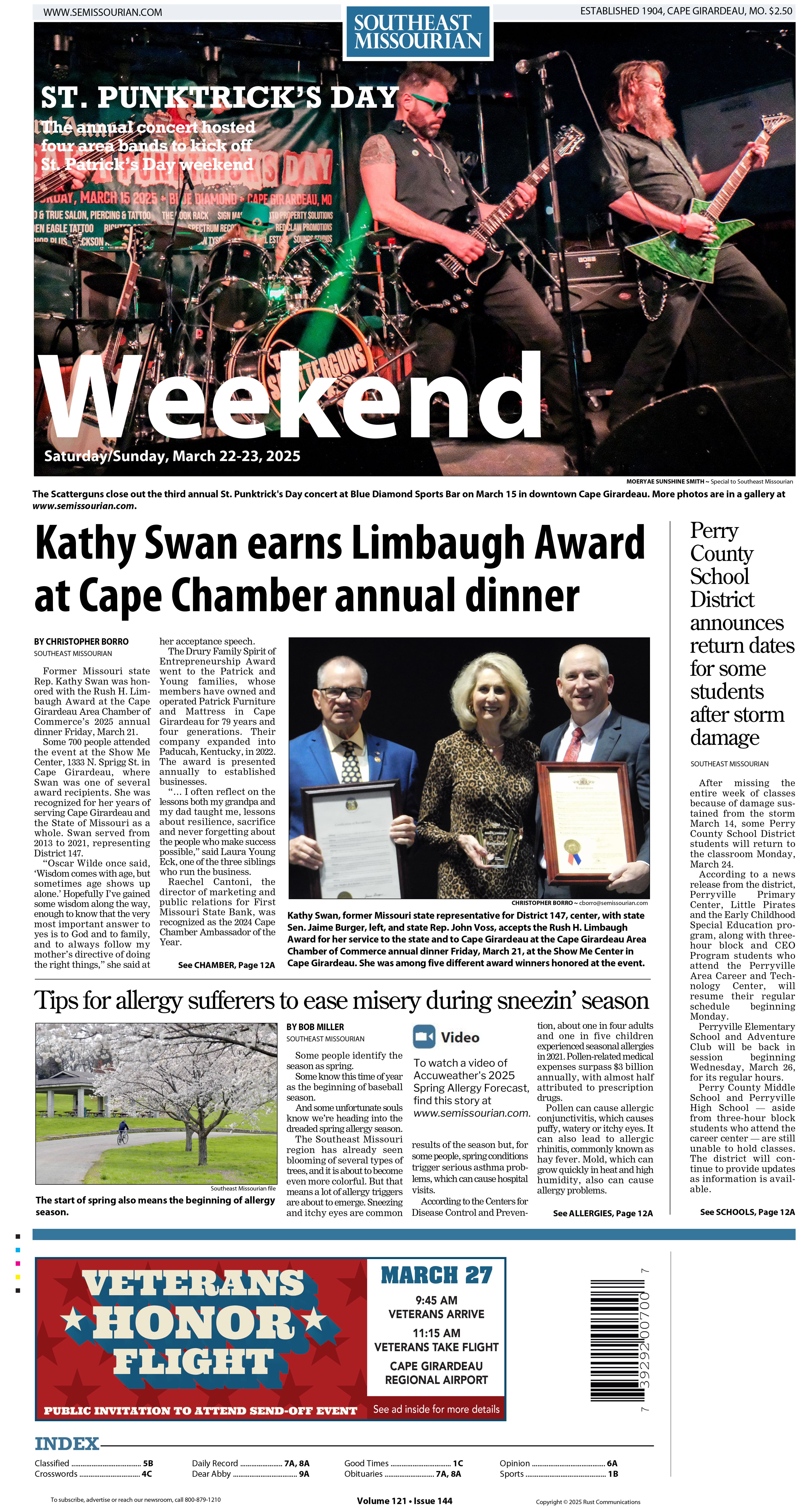 Saturday/Sunday, March 22-23, 2025: E-Edition