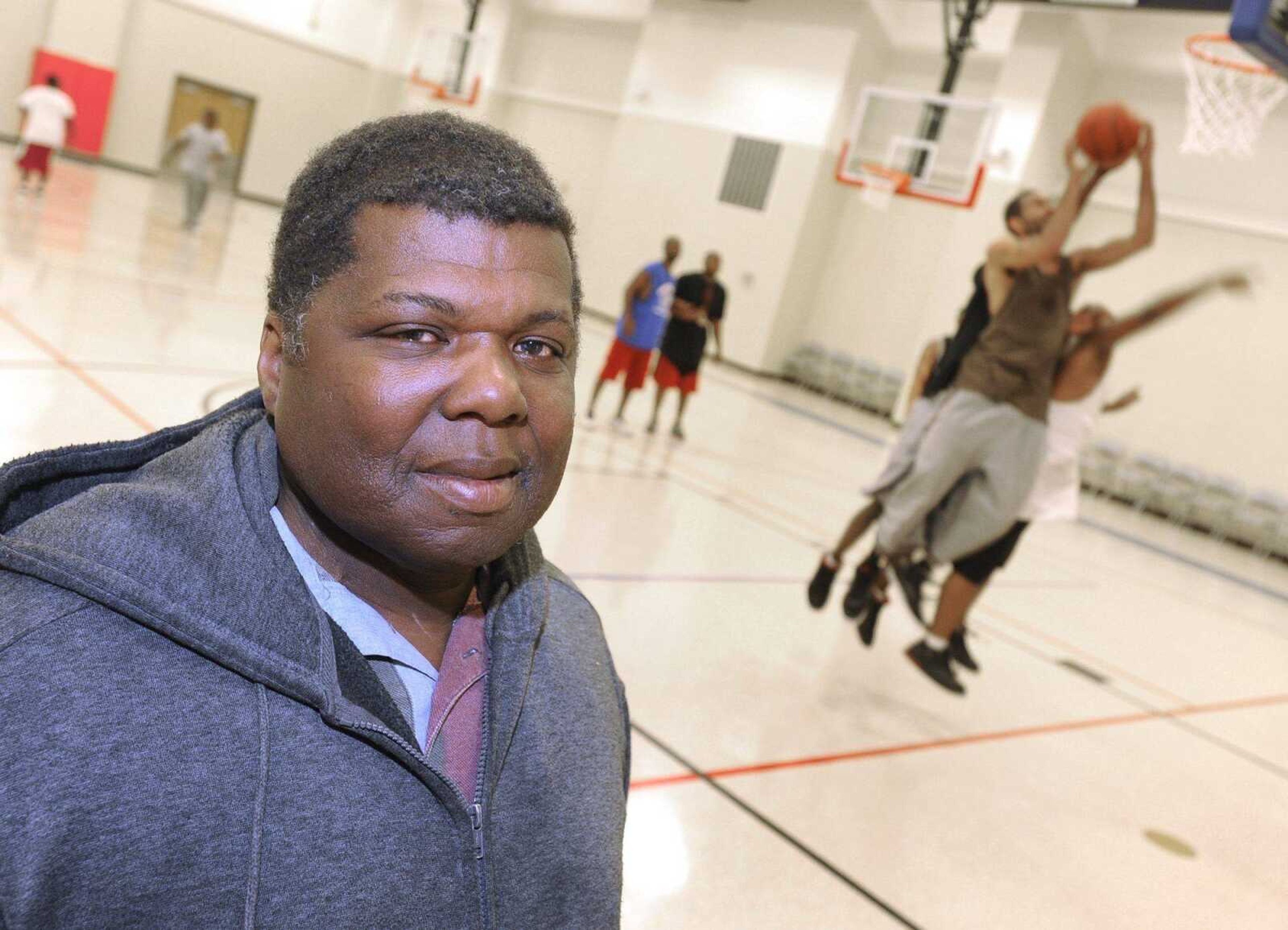 Robert Harris, a member of the Cape Girardeau Parks and Recreation Advisory Board, stands Tuesday in the new Shawnee Park Center. (Fred Lynch)