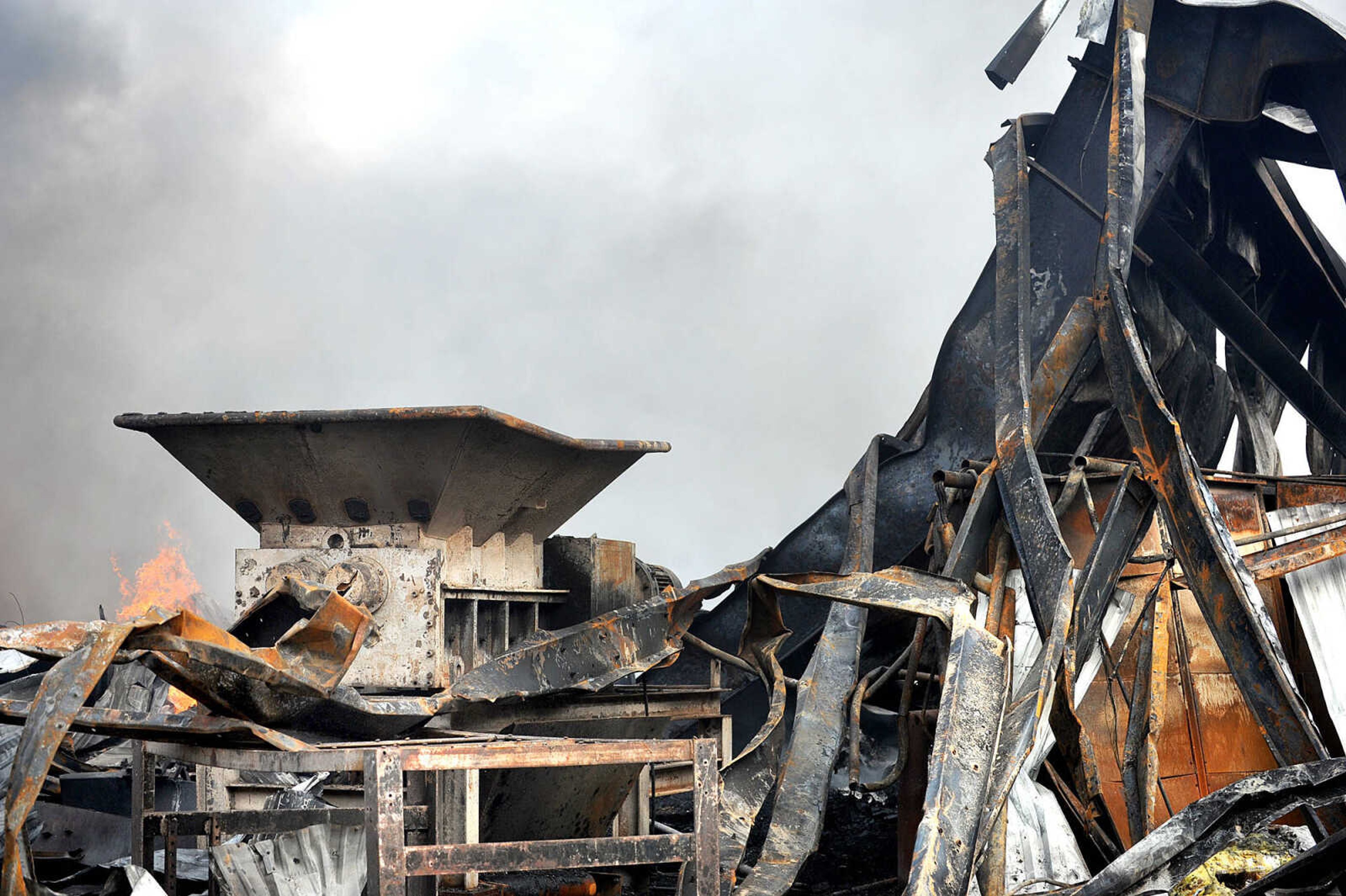 LAURA SIMON ~ lsimon@semissourian.com

The approximately 100,00-square-foot Missouri Plastics plant, as seen Friday morning, Oct. 4, 2013, caught fire around 10 p.m. Thursday. Every fire department in Cape Girardeau County was dispatched to battle the blaze.