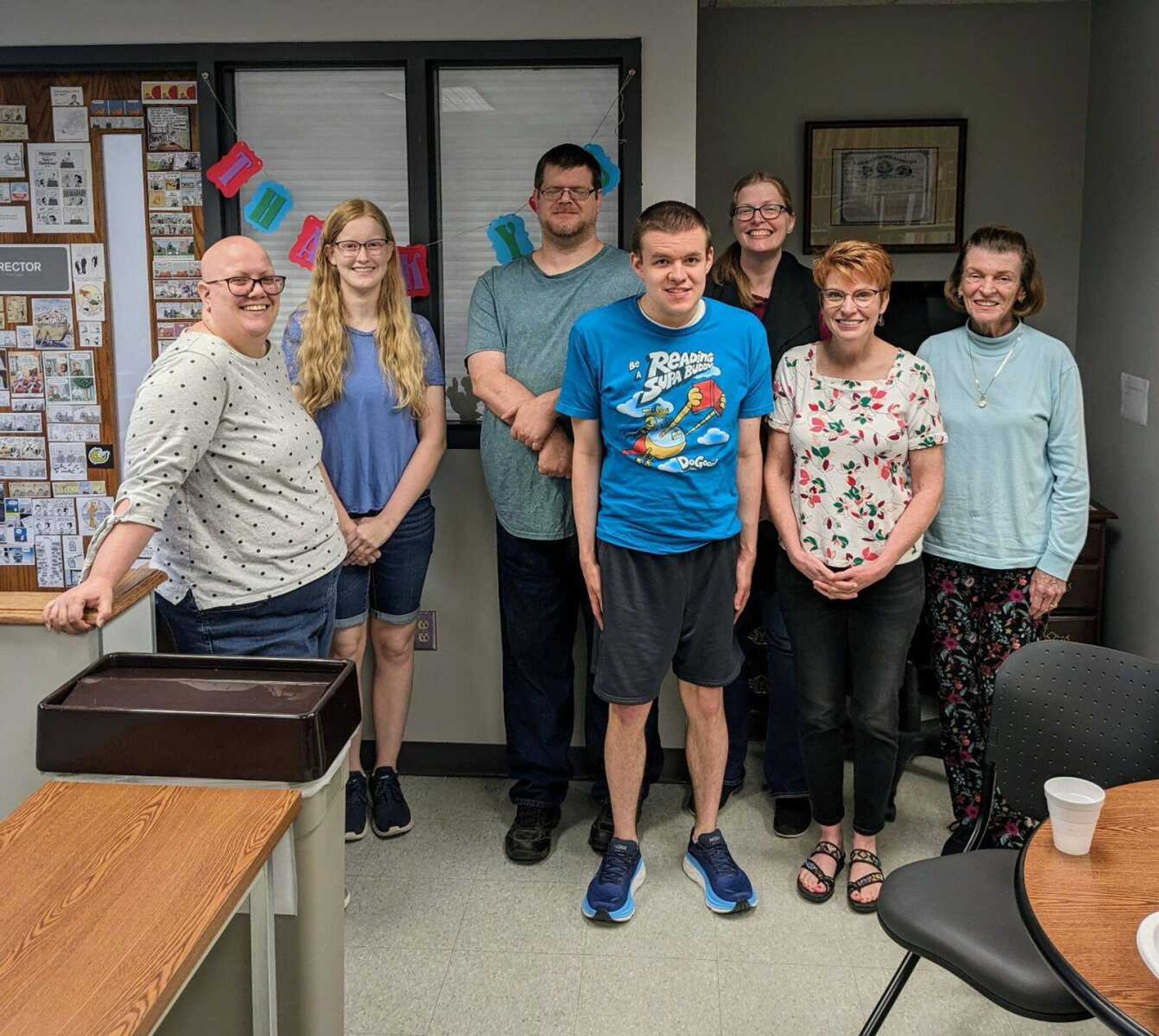 Pictured are some 2023 volunteers honored Friday, May 17, 2024, at the Cape Girardeau County Archive Center in Jackson. From left to right, Archives Assistant Tiffany Fleming, Anna Ahrens, John Berry, Andy Gibbons, Archives Director Marybeth Niederkorn, Kathy Gibbons, and Jo Anne Dickerson.