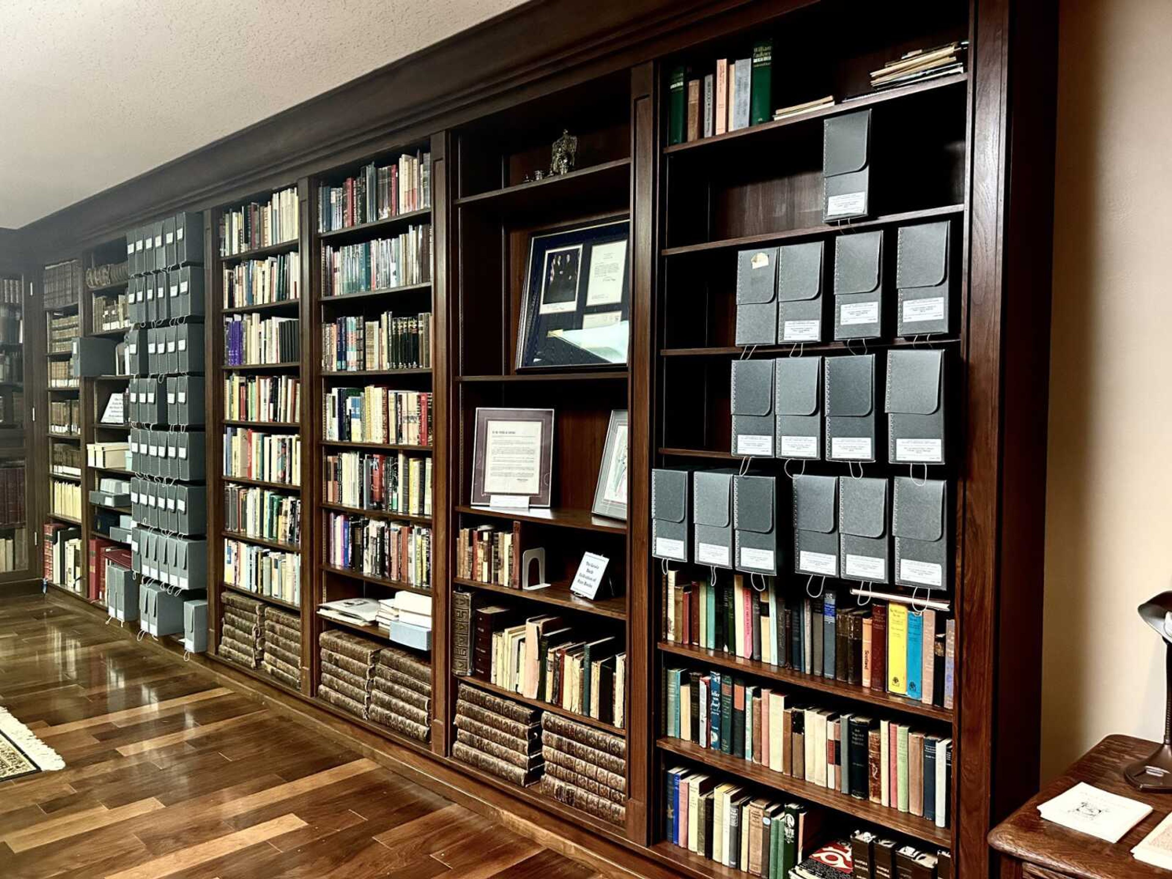 The Rare Book Room is part of the Center for Faulkner Studies at Kent Library on the campus of Southeast Missouri State University. The room hosts the Brodsky Collection, one of four major Faulkner collections in the world. Bob Miller