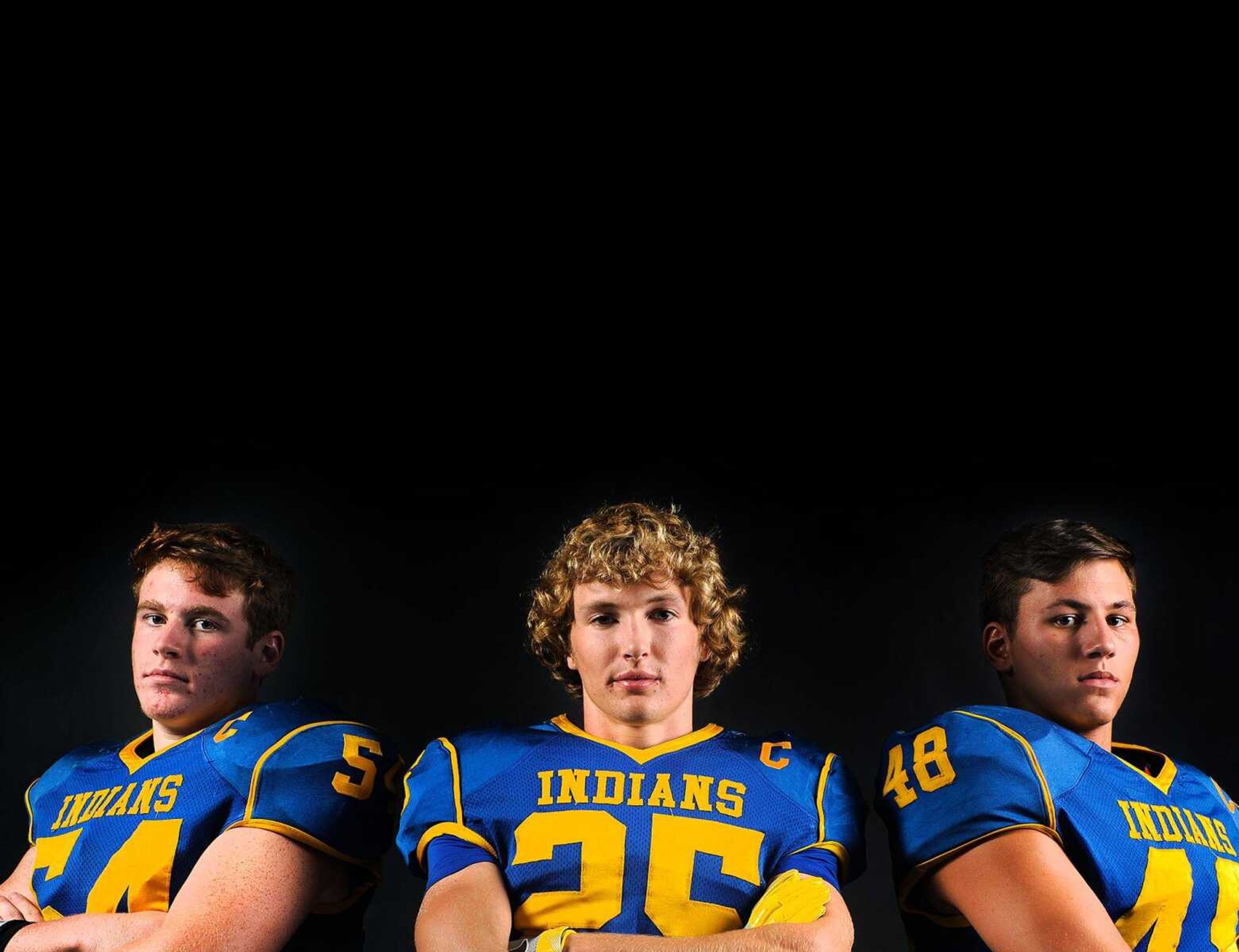 From left to right, St. Vincent's Layne Hlavek, Riley Riehn and Tyler Unterreiner are three senior captains expected to give the Indians a big boost in 2016.