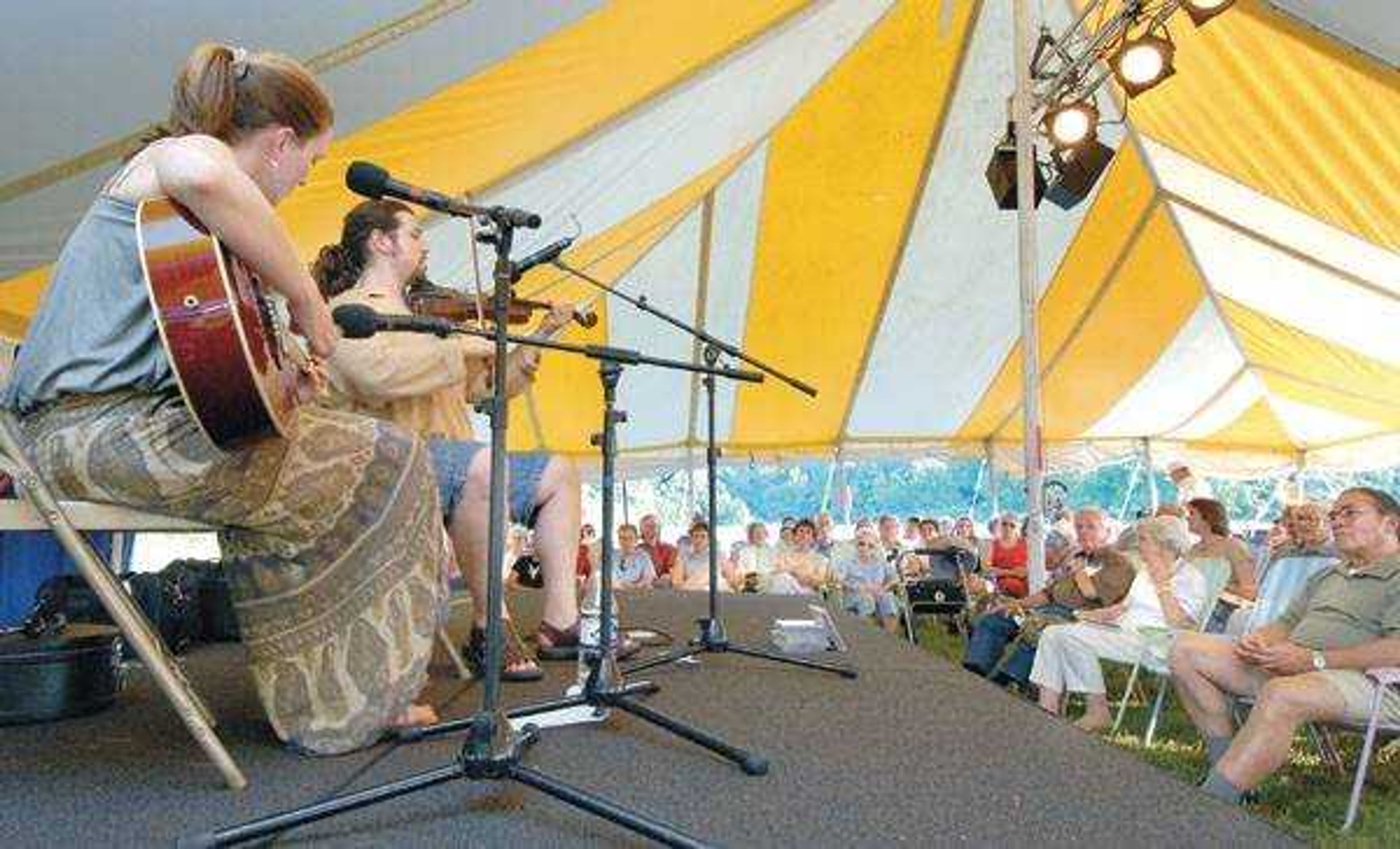 WEDNESDAY: Cajun fiddle music by Dennis Stroughmatt entertained the crowd.