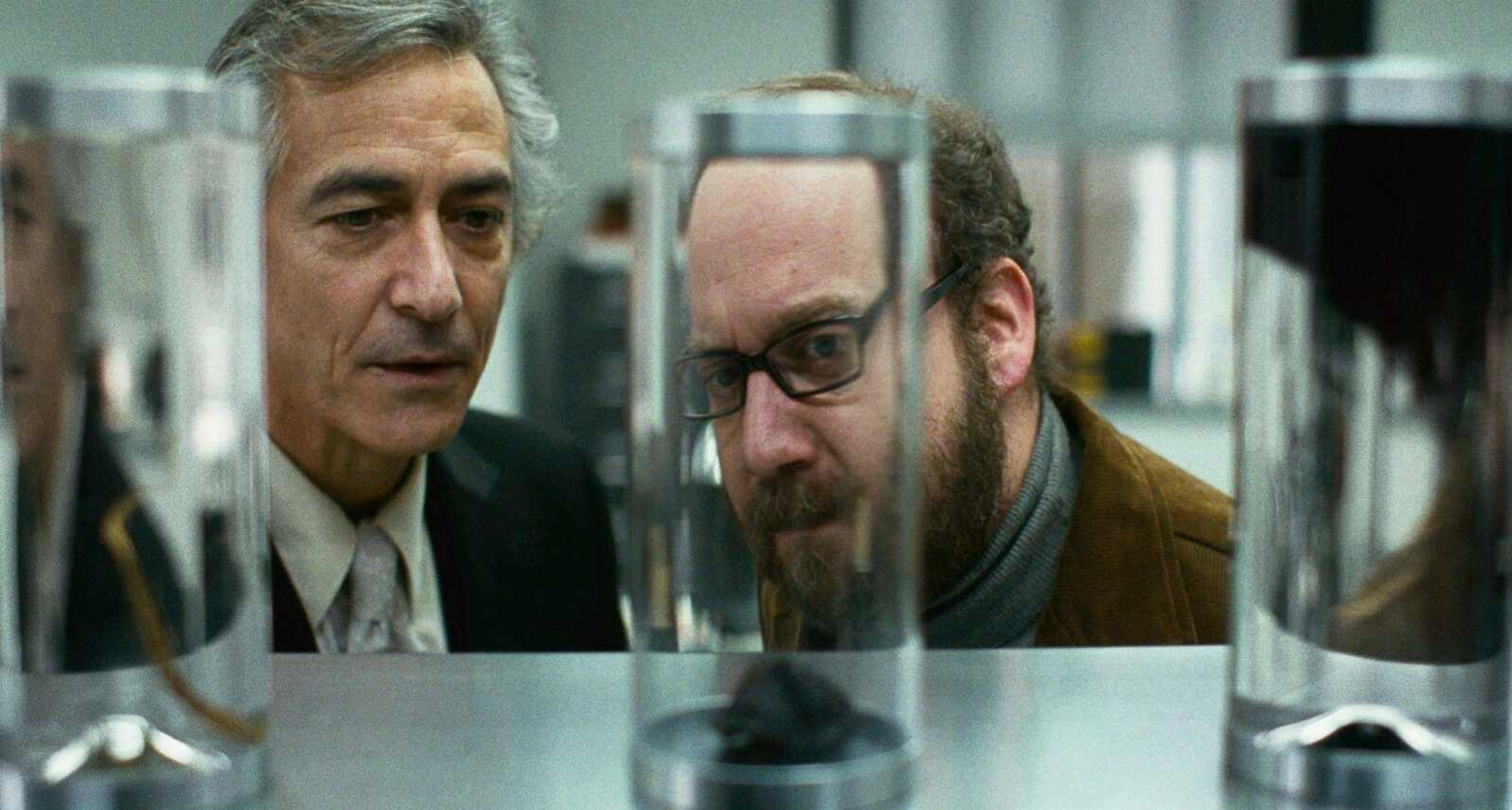 Sundance Institute<br>Paul Giamatti, right, and David Strathairn are shown in a scene from "Cold Souls." The science fiction film is one of several in the genre competing at the 2009 Sundance Film Festival in Park City, Utah.