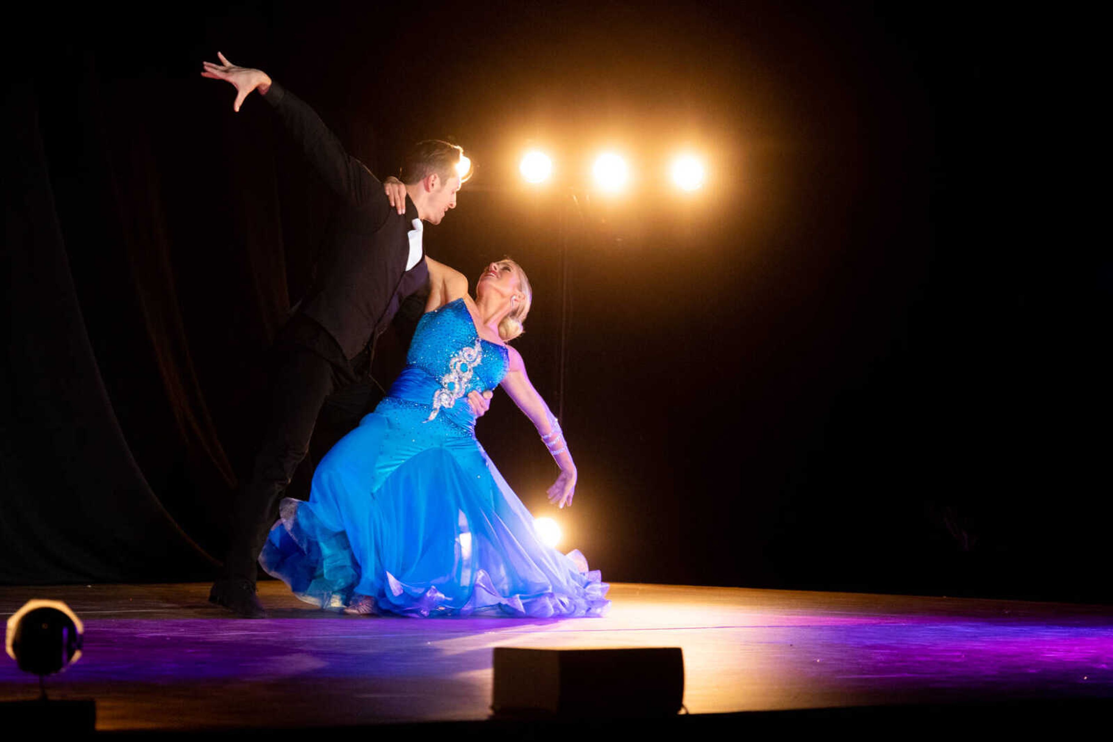 Ryan Di Lello and Alayne Wadsworth, of ABC's Dancing with the Stars, perform at&nbsp;the 2023 Dancing With Show Me Stars event on Saturday, July 29 at the Show Me Center.