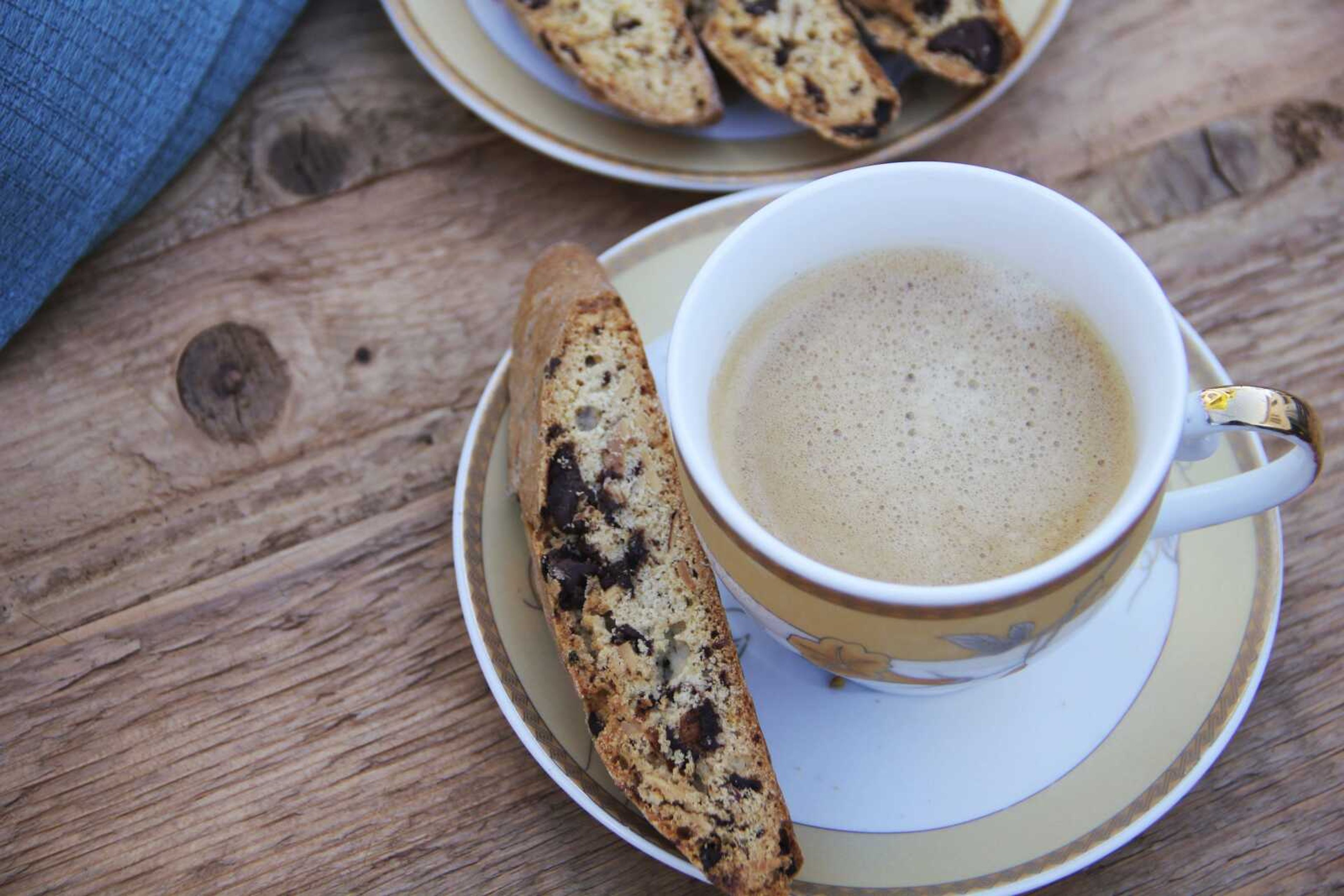 This Nov. 1 photo shows dark chocolate and rosemary biscotti in Coronado, California.