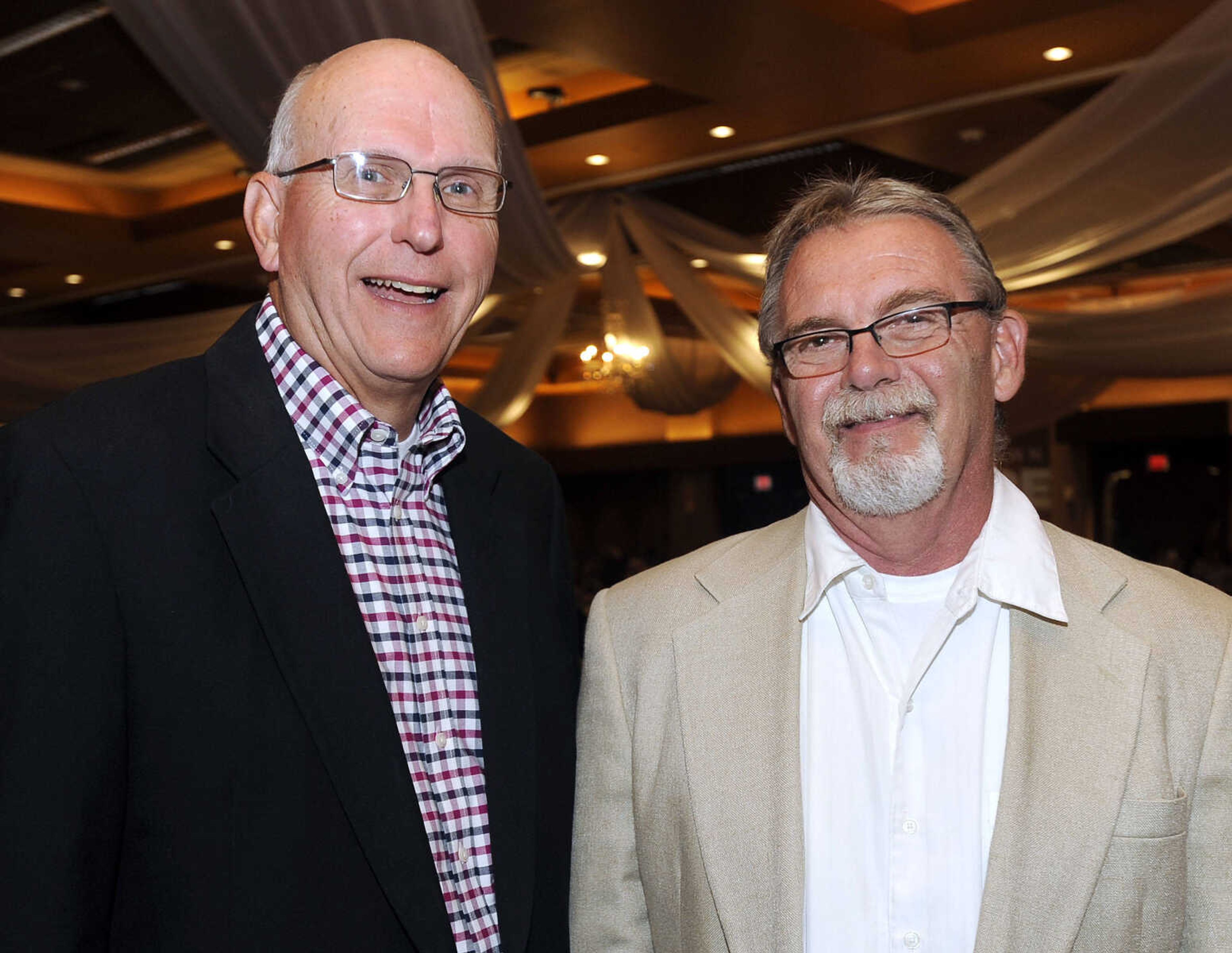 FRED LYNCH ~ flynch@semissourian.com
Al Spradling III, left, and Kevin Priester pose for a photo Saturday, Sept. 9, 2017 at the Charles L. Hutson Auction benefiting Old Town Cape at Isle Casino Cape Girardeau Event Center.