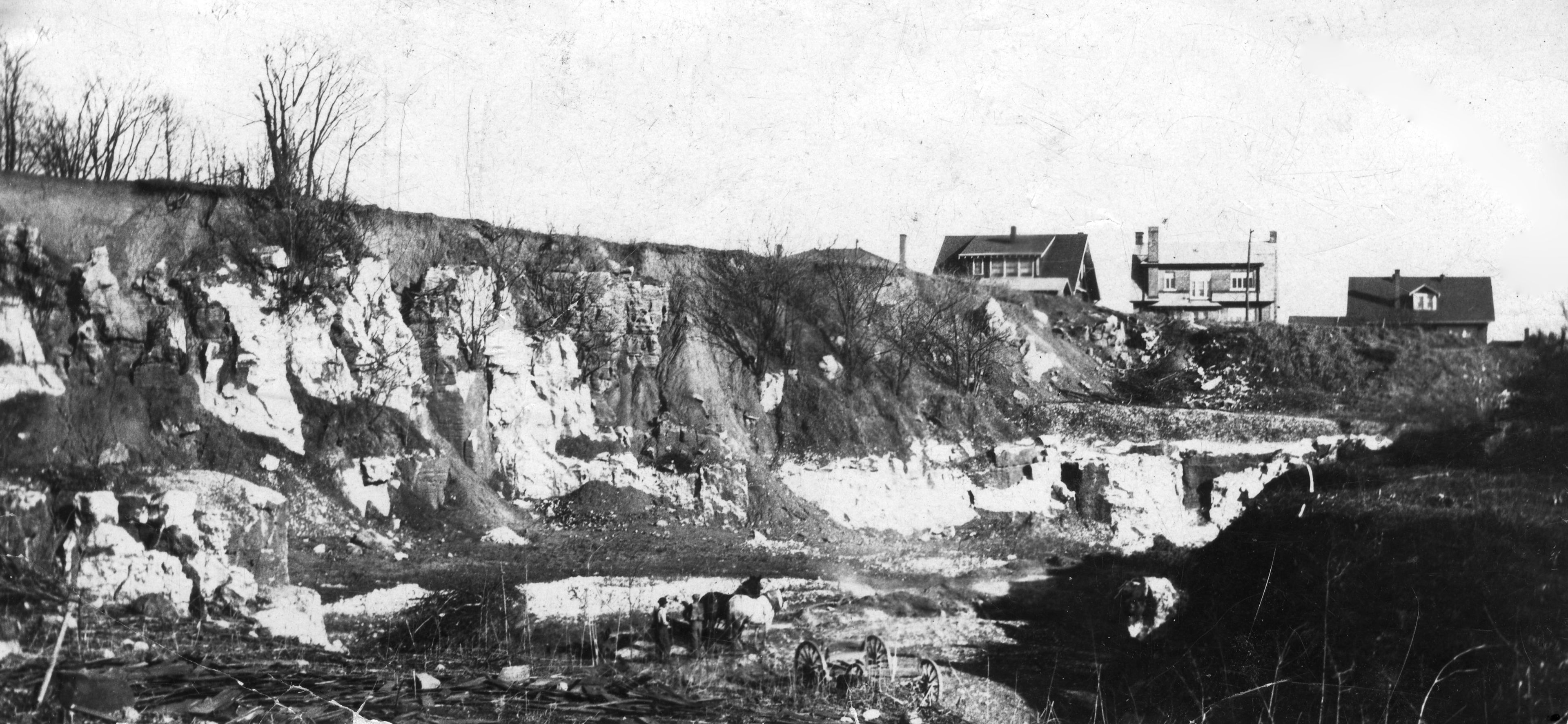 Matteson quarry was located where Houck Stadium is now. In 1924, in an effort to settle the estate of Robert Matteson, it was announced that 28 properties in the area around the quarry — sold earlier by Matteson — would be auctioned  off. 