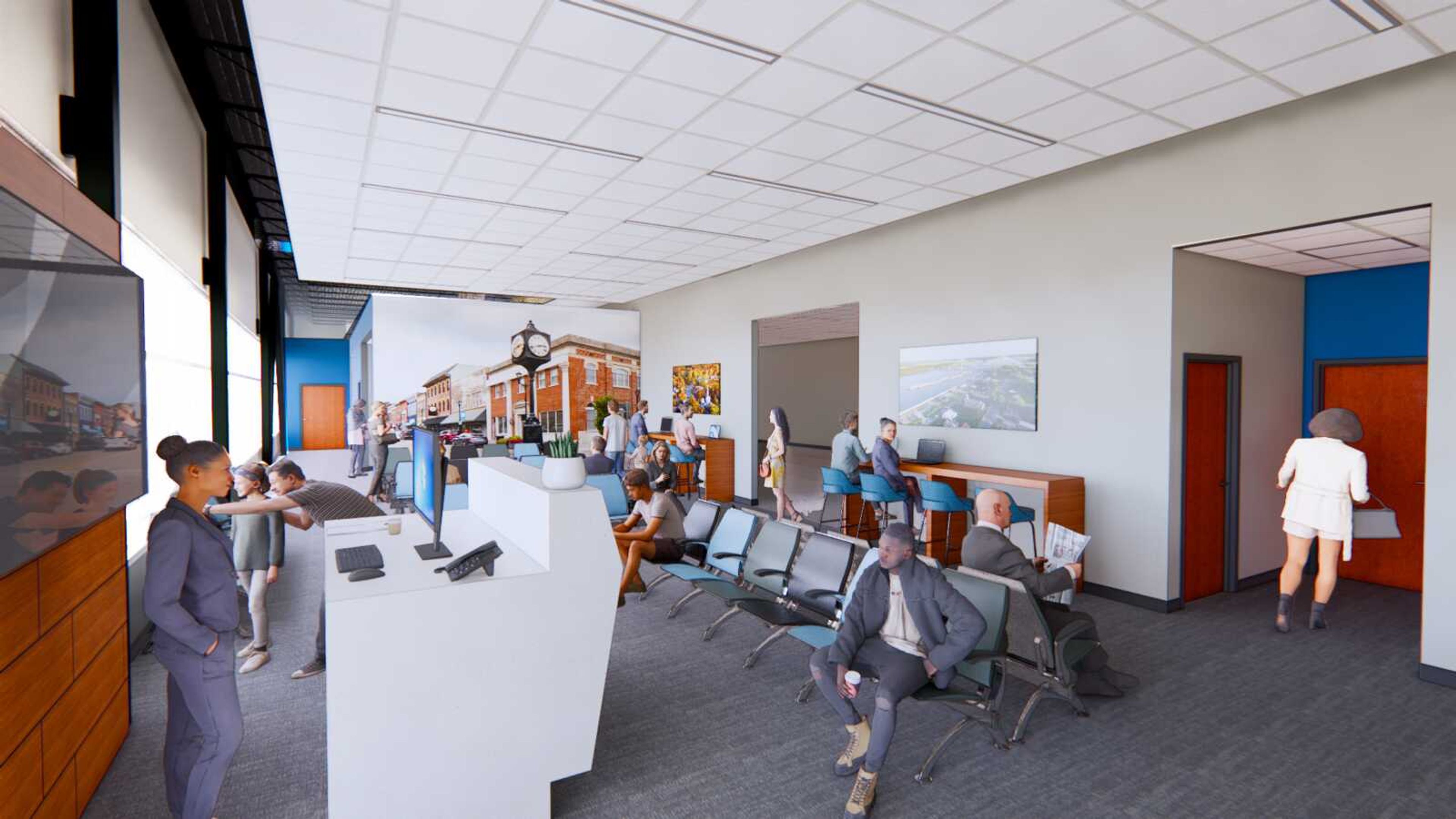 A concept rendering of the main holding area of the new terminal at Cape Girardeau Regional Airport.