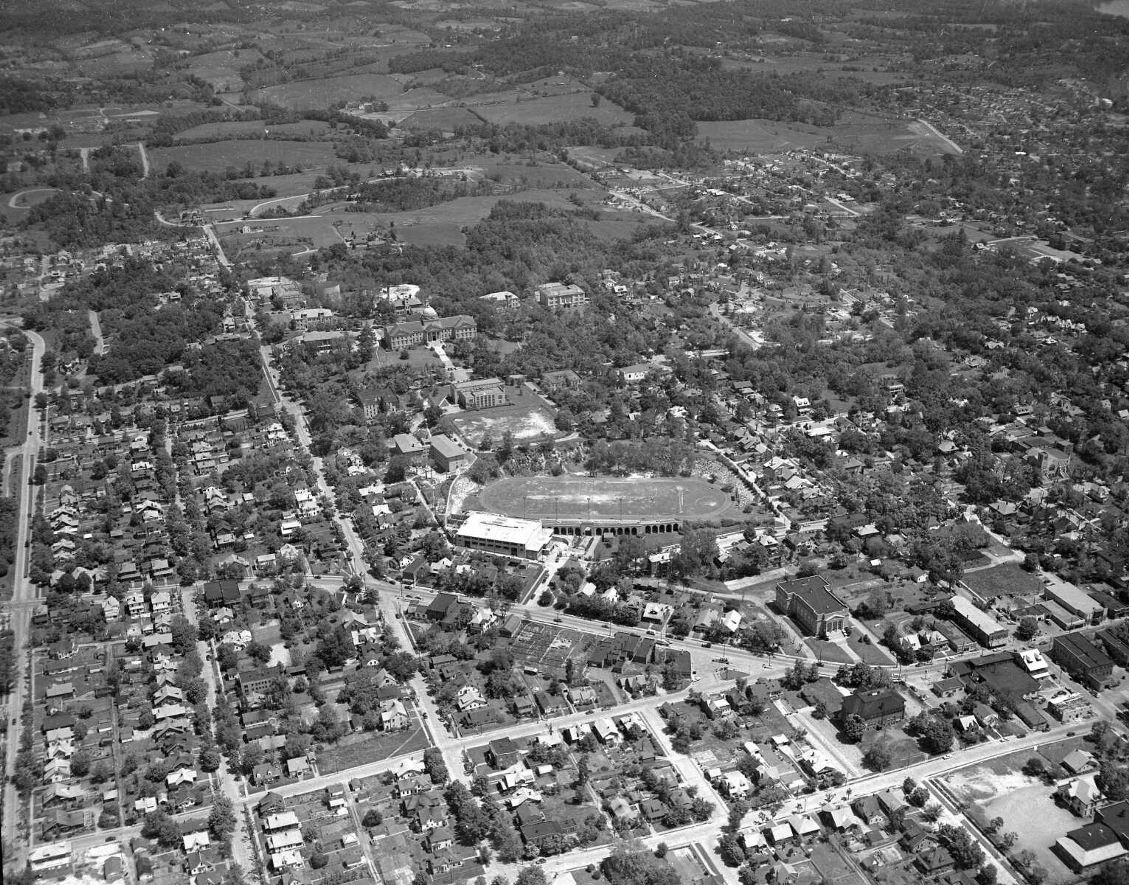 Houck Field House and stadium.