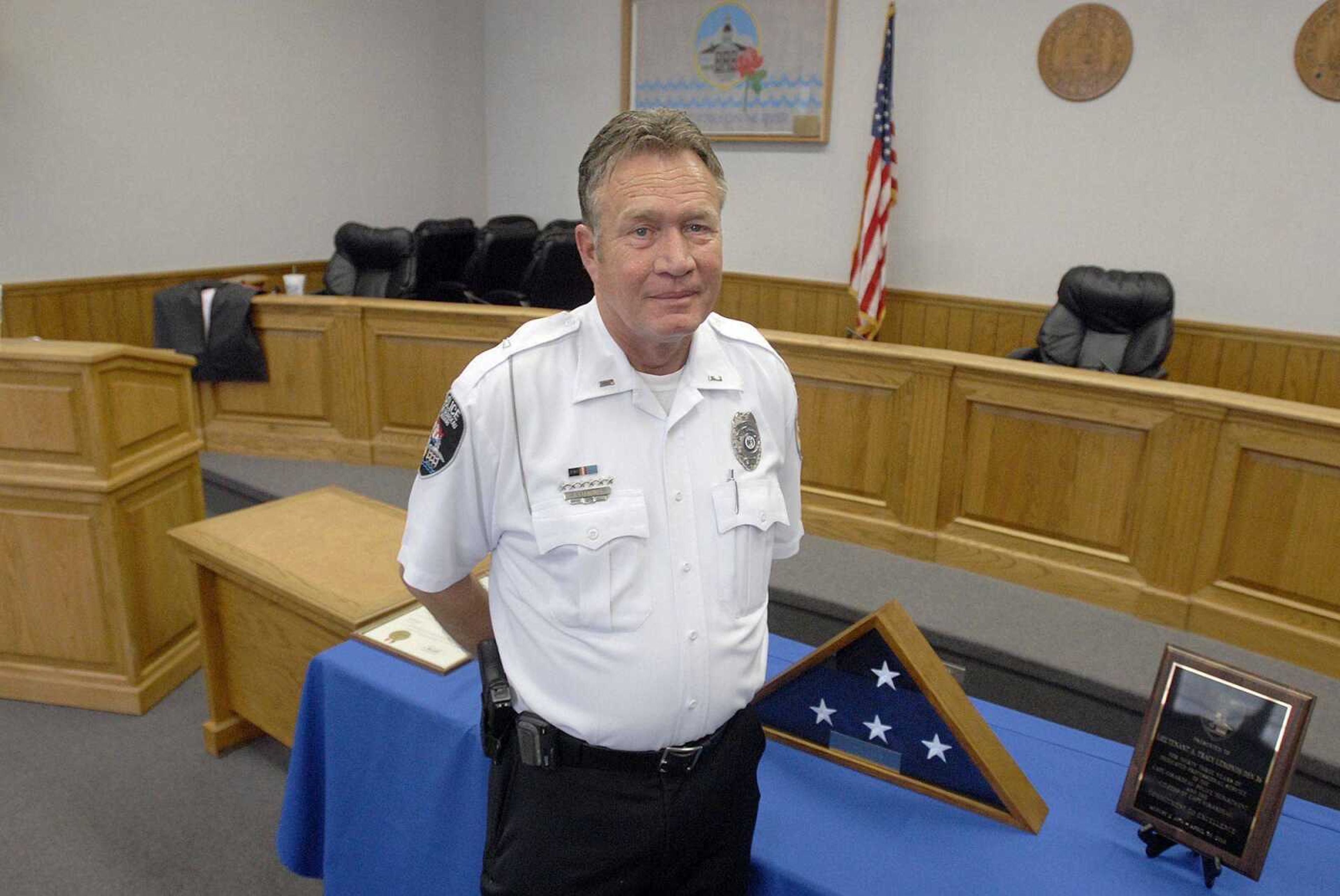 Lt. Tracy Lemonds retired Friday after 33 years with the Cape Girardeau Police Department. (LAURA SIMON)