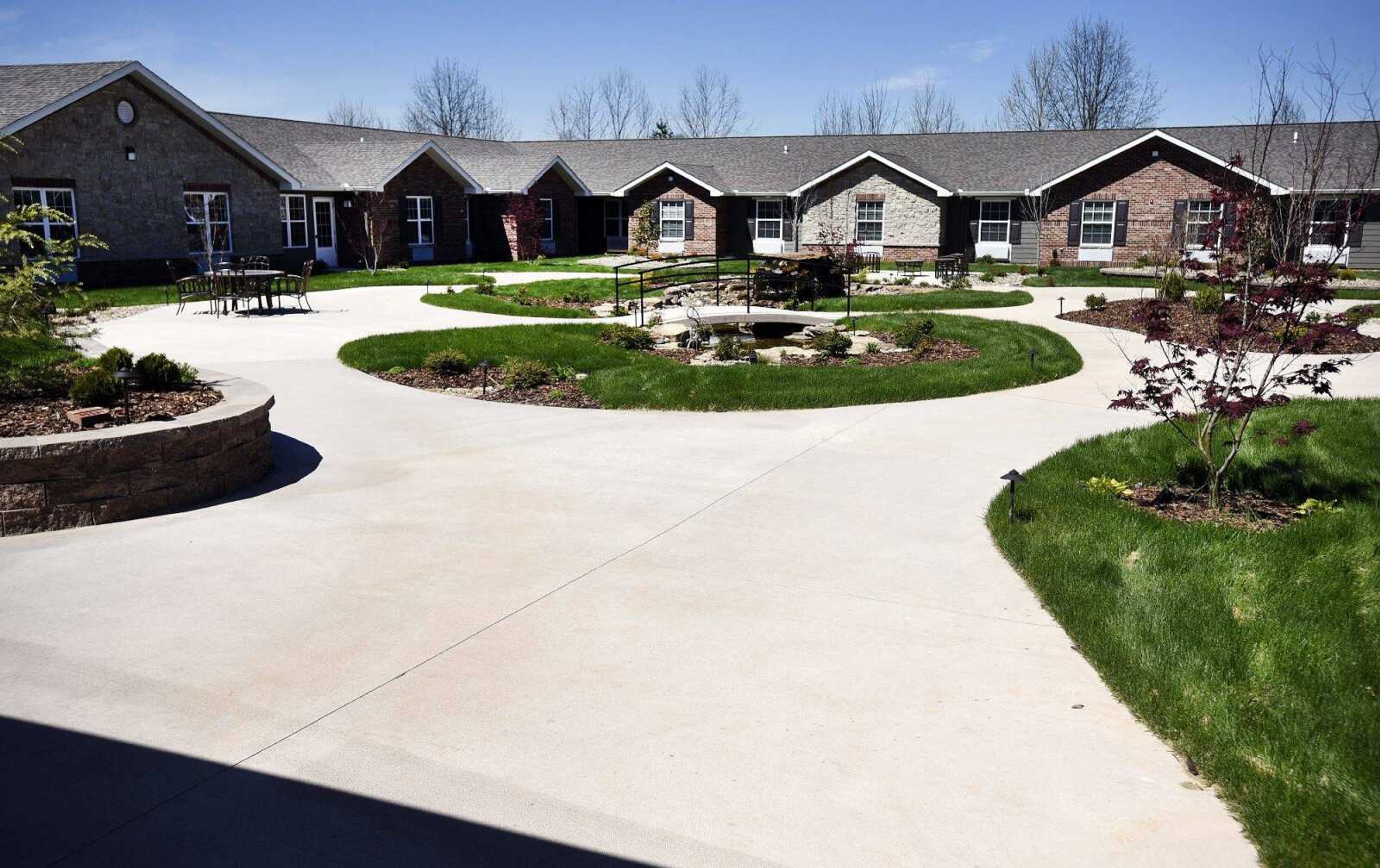 The courtyard at the Villas of Jackson is seen Friday.