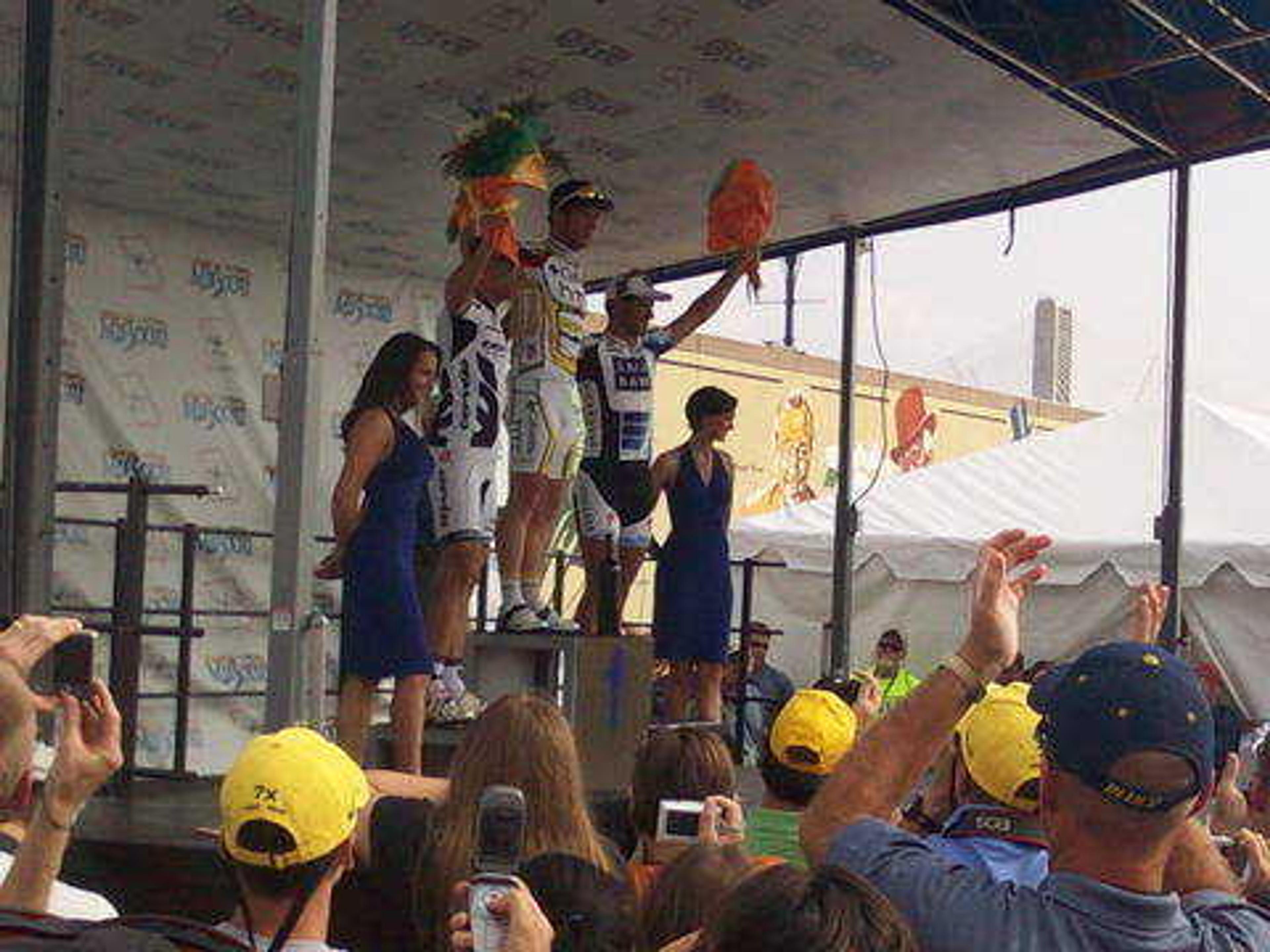 The Stage 2 winners take the stand in downtown Cape Girardeau.