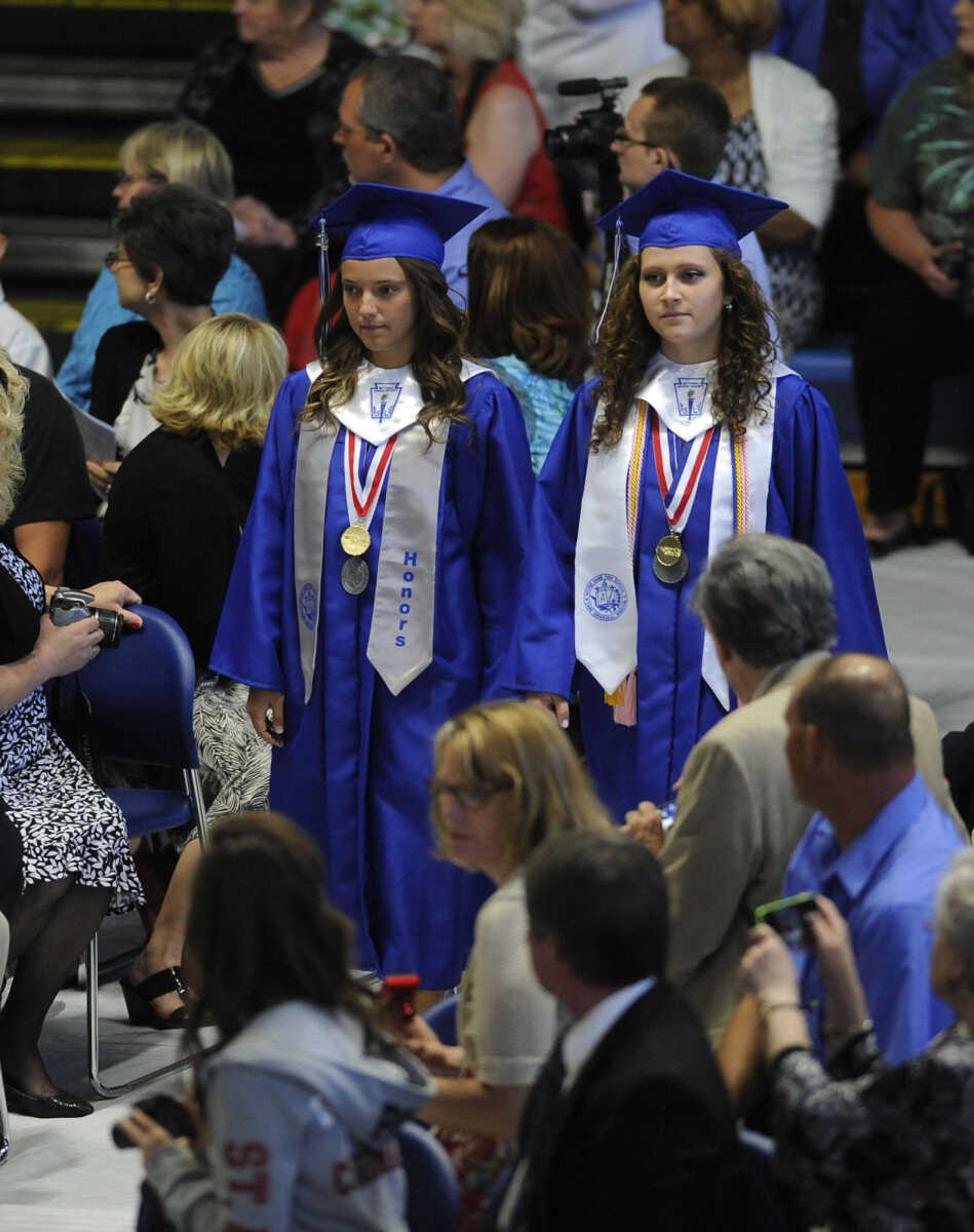 The 86th graduating class of Notre Dame Regional High School enters with "Pomp and Circumstance" for the commencement program Sunday, May 18, 2014.